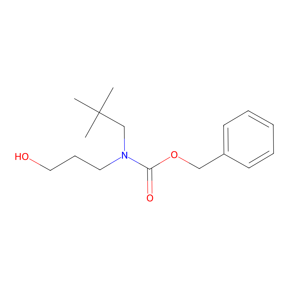 benzyl N-(2,2-dimethylpropyl)-N-(3-hydroxypropyl)carbamate molecular structure, CAS 2680708-01-2