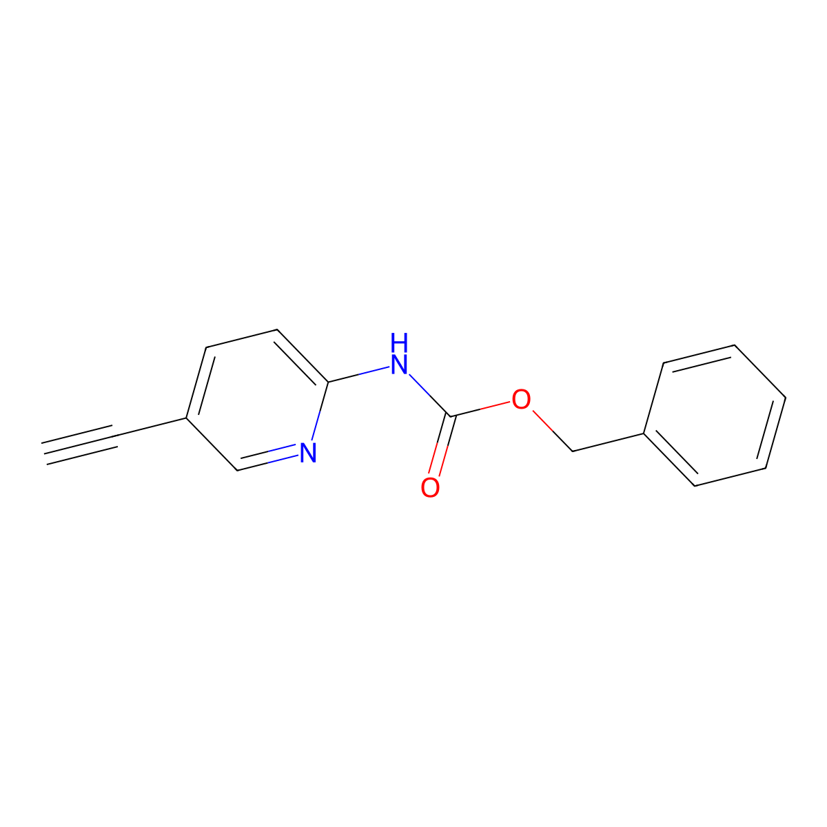 benzyl N-(5-ethynylpyridin-2-yl)carbamate molecular structure, CAS 2680708-07-8