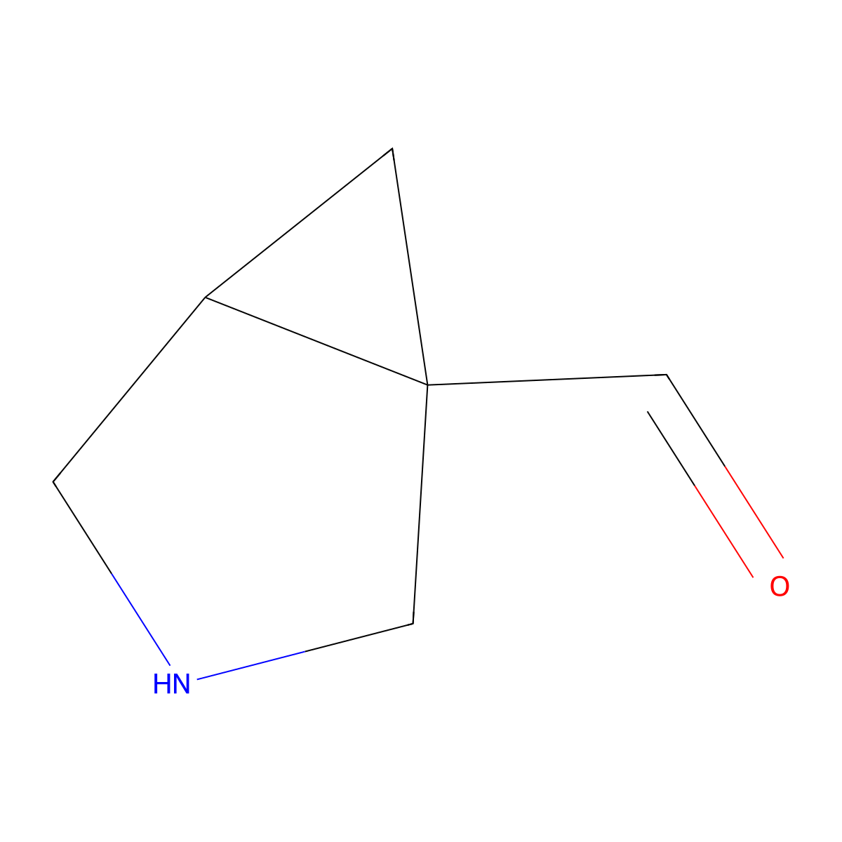 3-Azabicyclo[3.1.0]hexane-1-carbaldehyde molecular structure, CAS 2680708-20-5
