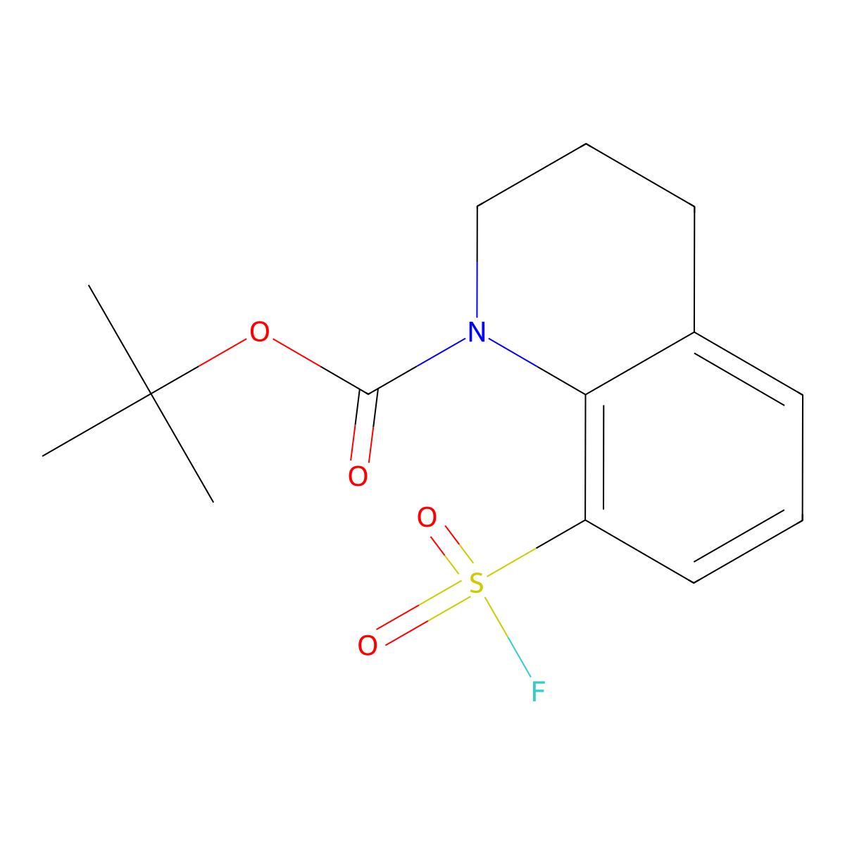 Tert-butyl 8-(fluorosulfonyl)-1,2,3,4-tetrahydroquinoline-1-carboxylate molecular structure, CAS 2680708-28-3