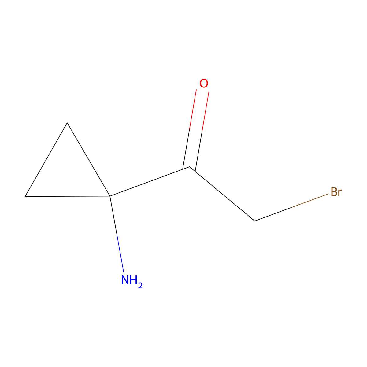 1-(1-Aminocyclopropyl)-2-bromoethan-1-one molecular structure, CAS 2680708-31-8