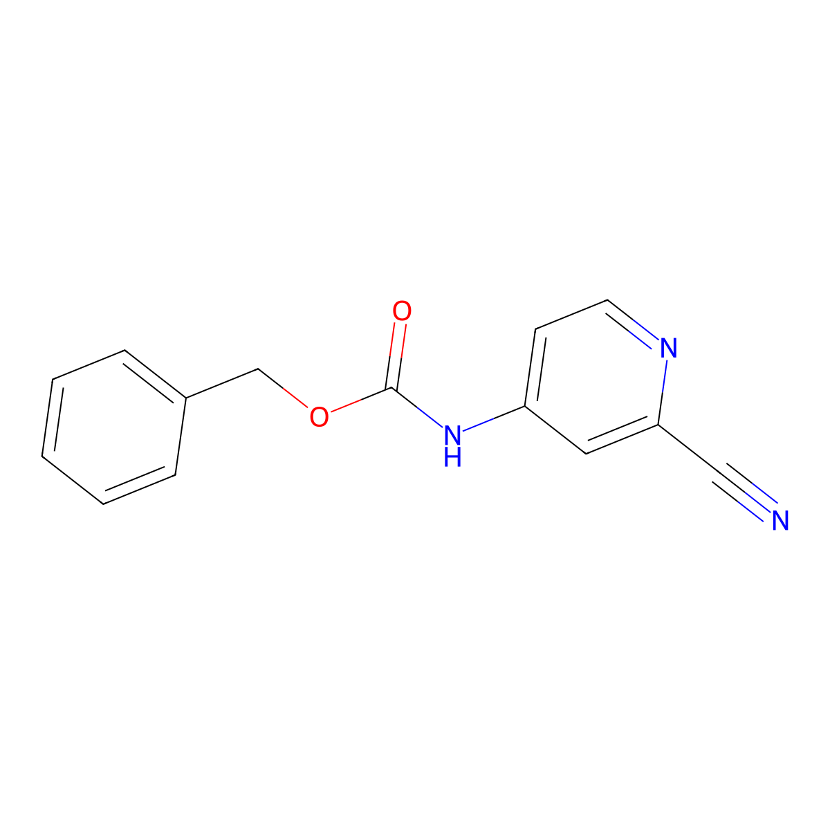 benzyl N-(2-cyanopyridin-4-yl)carbamate molecular structure, CAS 2680708-34-1
