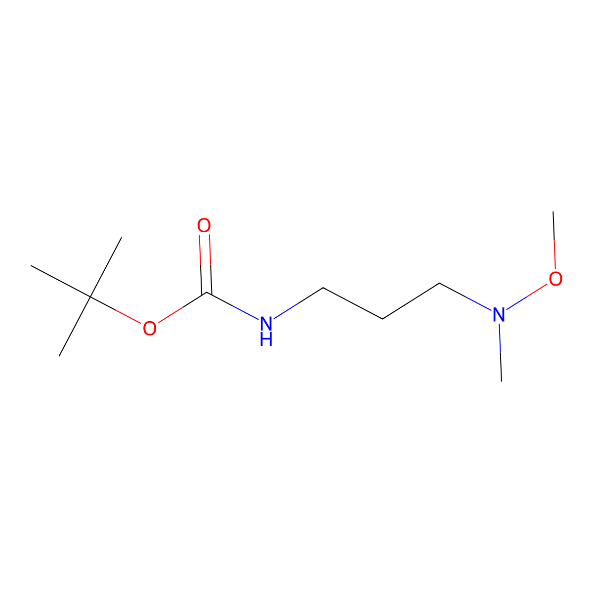 tert-butyl N-{3-[methoxy(methyl)amino]propyl}carbamate molecular structure, CAS 2680708-44-3