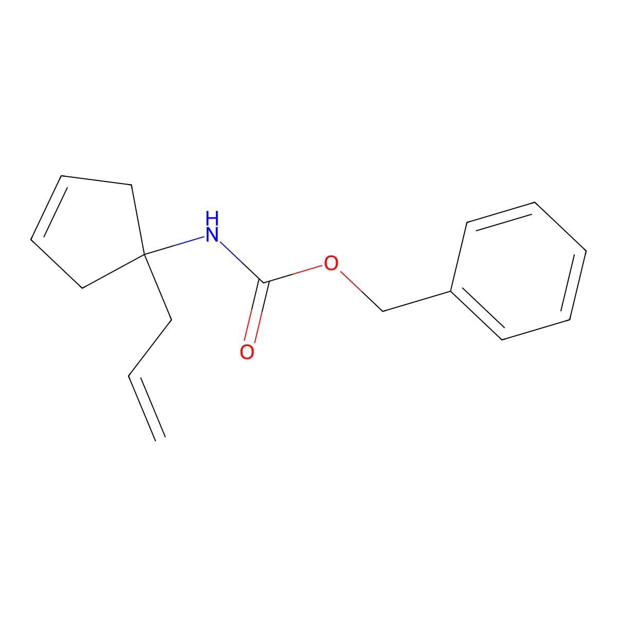 benzyl N-[1-(prop-2-en-1-yl)cyclopent-3-en-1-yl]carbamate molecular structure, CAS 2680708-60-3