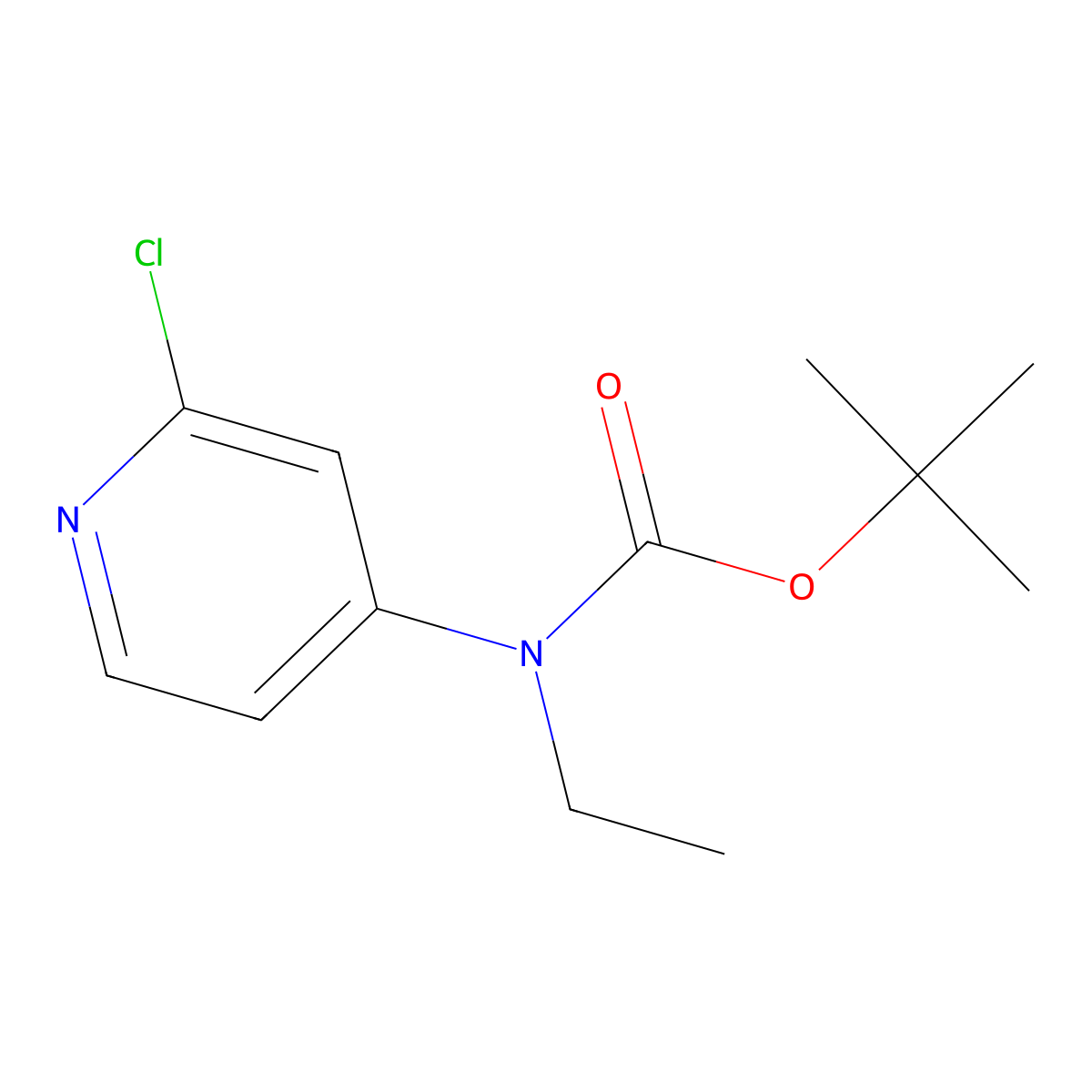 tert-butyl N-(2-chloropyridin-4-yl)-N-ethylcarbamate molecular structure, CAS 2680708-76-1