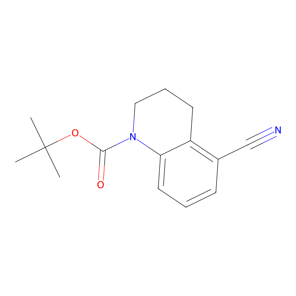 Tert-butyl 5-cyano-1,2,3,4-tetrahydroquinoline-1-carboxylate molecular structure, CAS 2680708-82-9