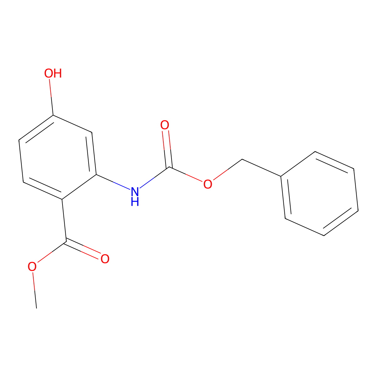 Methyl 2-{[(benzyloxy)carbonyl]amino}-4-hydroxybenzoate molecular structure, CAS 2680709-06-0