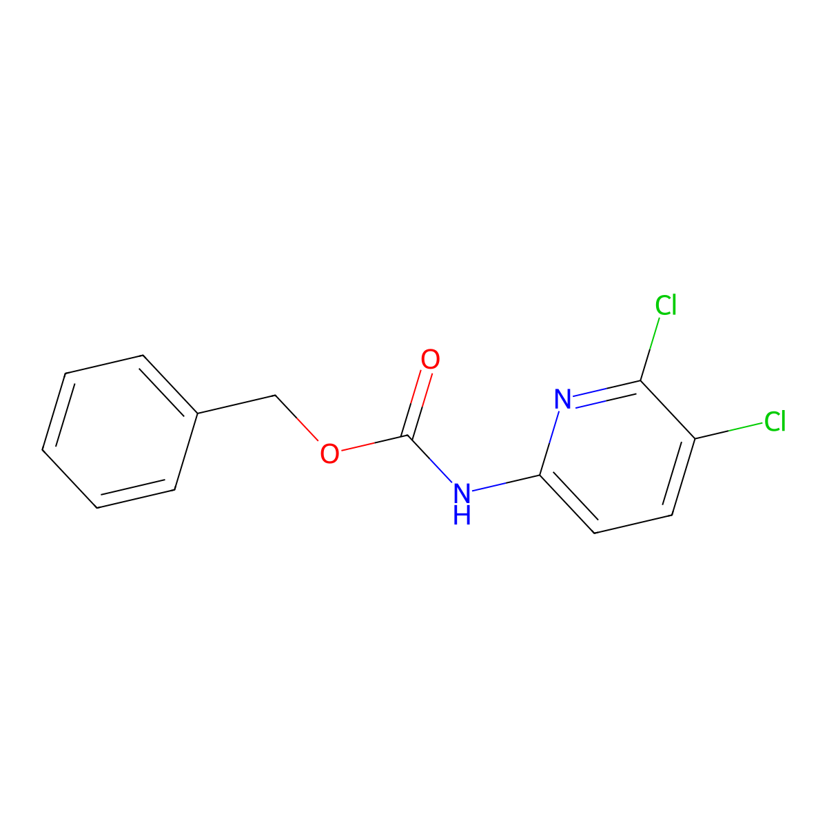 benzyl N-(5,6-dichloropyridin-2-yl)carbamate molecular structure, CAS 2680709-22-0