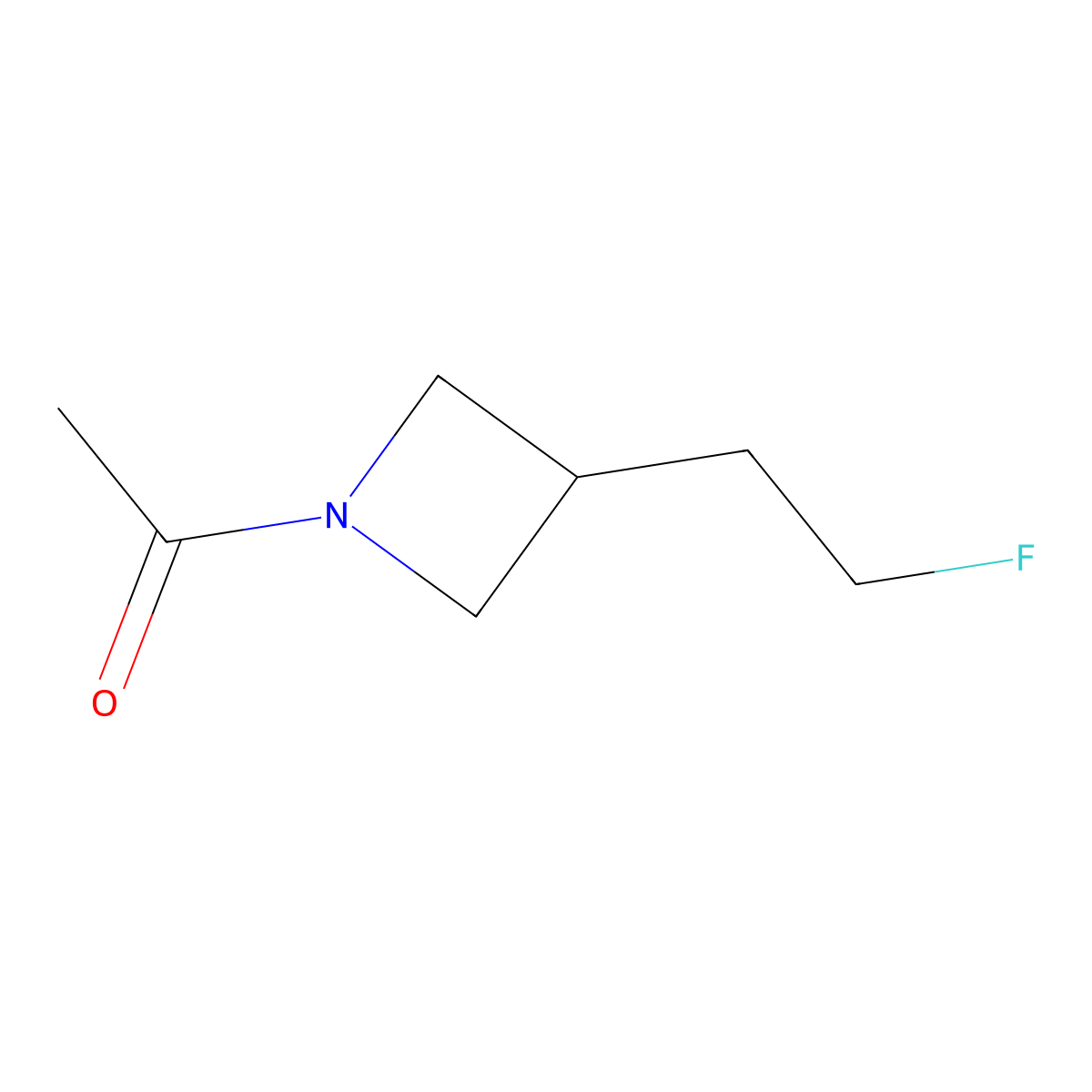 1-[3-(2-Fluoroethyl)azetidin-1-yl]ethan-1-one molecular structure, CAS 2680709-42-4