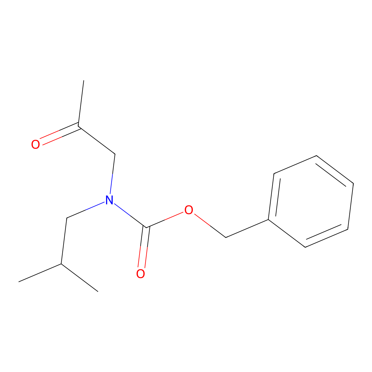 benzyl N-(2-methylpropyl)-N-(2-oxopropyl)carbamate molecular structure, CAS 2680709-46-8