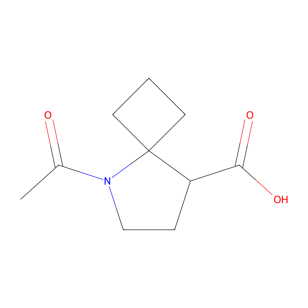 5-Acetyl-5-azaspiro[3.4]octane-8-carboxylic acid molecular structure, CAS 2680709-58-2