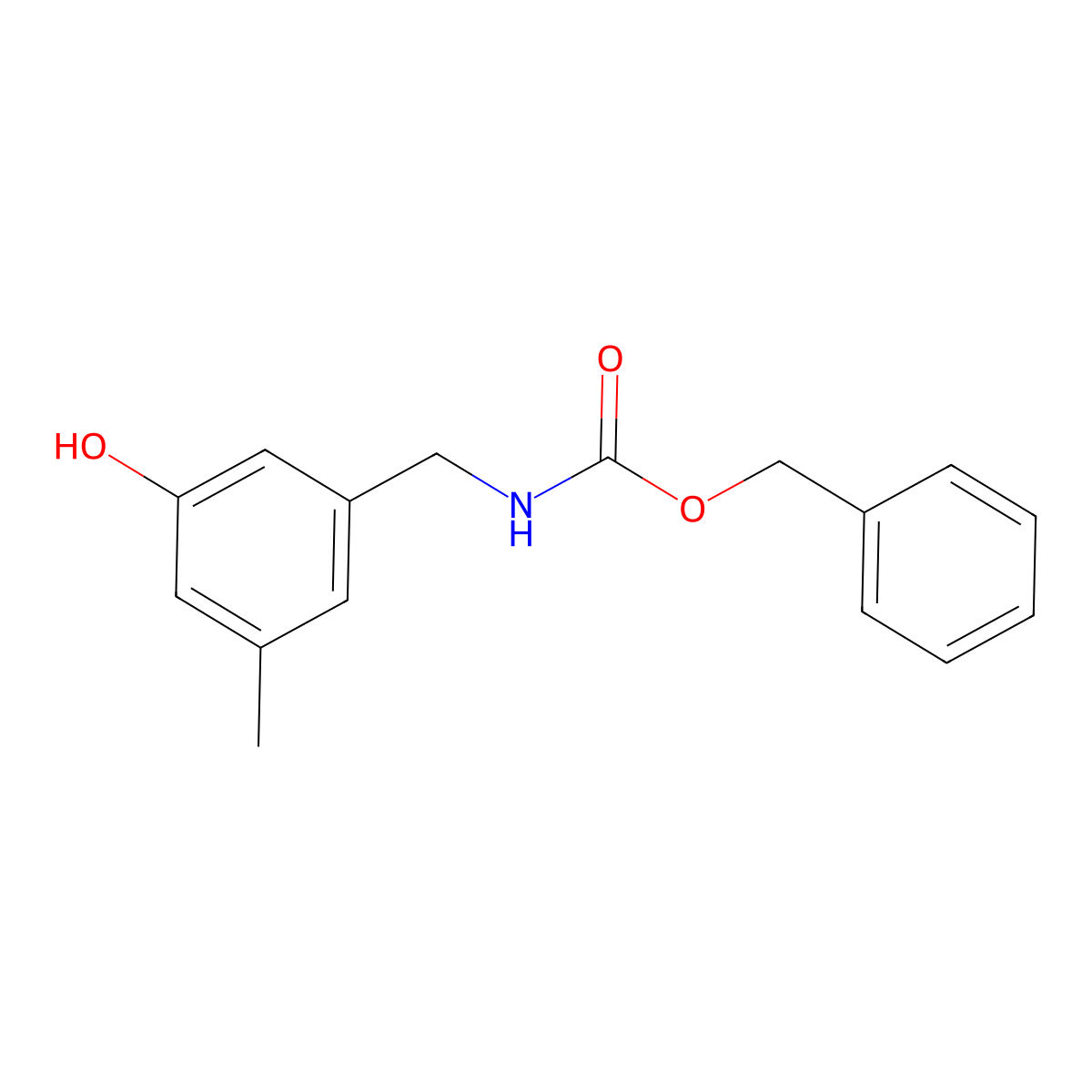 benzyl N-[(3-hydroxy-5-methylphenyl)methyl]carbamate molecular structure, CAS 2680709-64-0