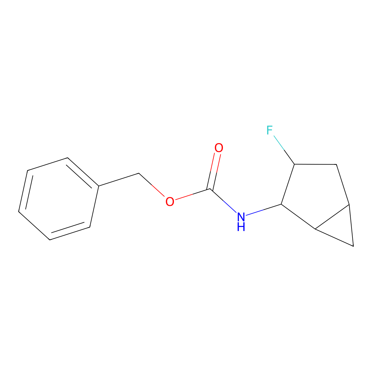 benzyl N-{3-fluorobicyclo[3.1.0]hexan-2-yl}carbamate molecular structure, CAS 2680709-78-6