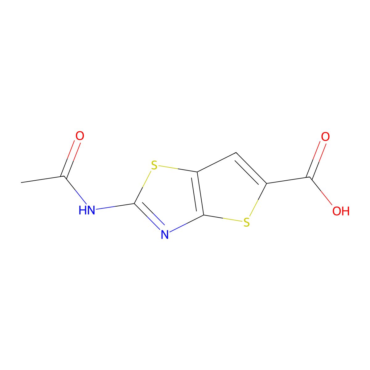 2-Acetamidothieno[2,3-d][1,3]thiazole-5-carboxylic acid molecular structure, CAS 2680709-80-0