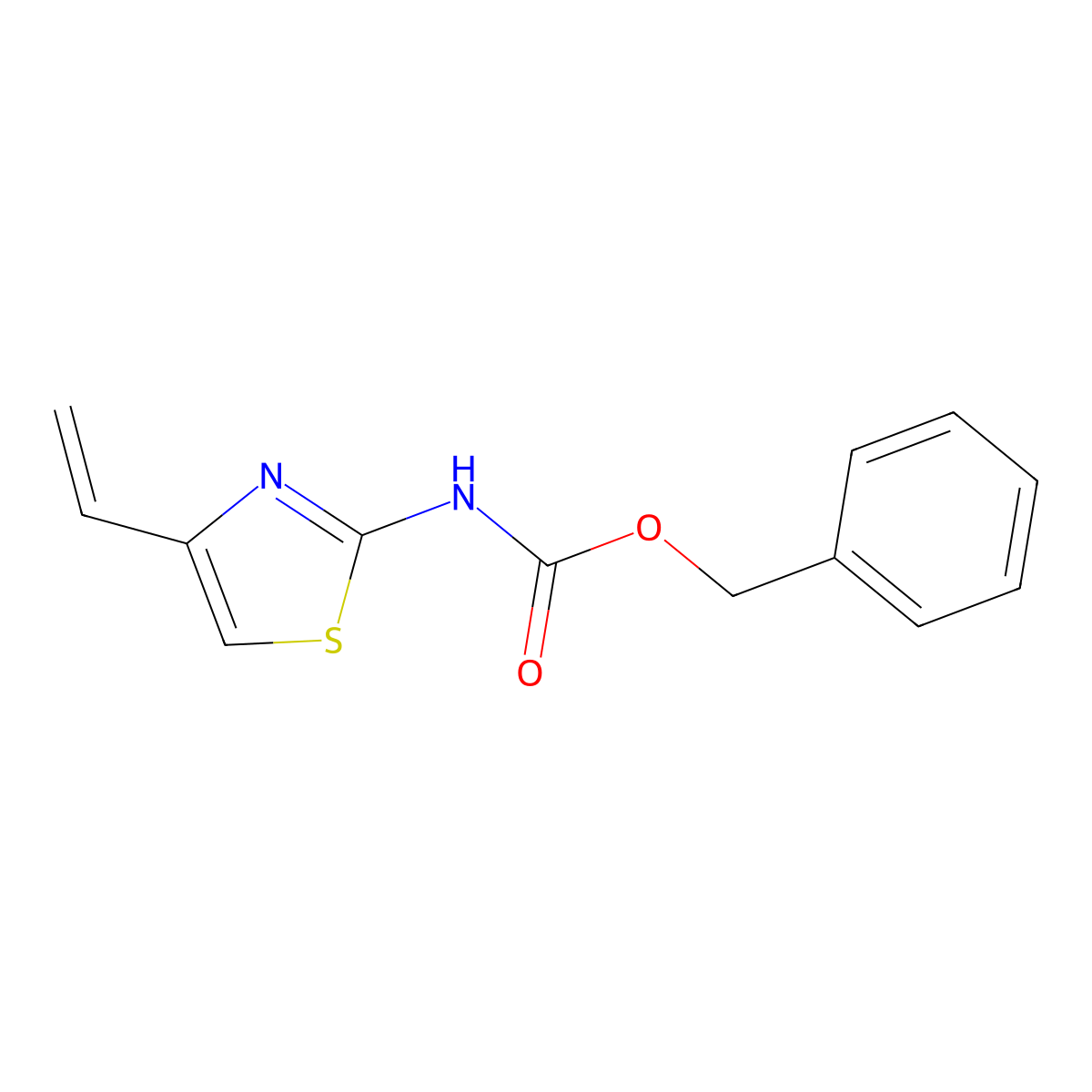 benzyl N-(4-ethenyl-1,3-thiazol-2-yl)carbamate molecular structure, CAS 2680709-83-3