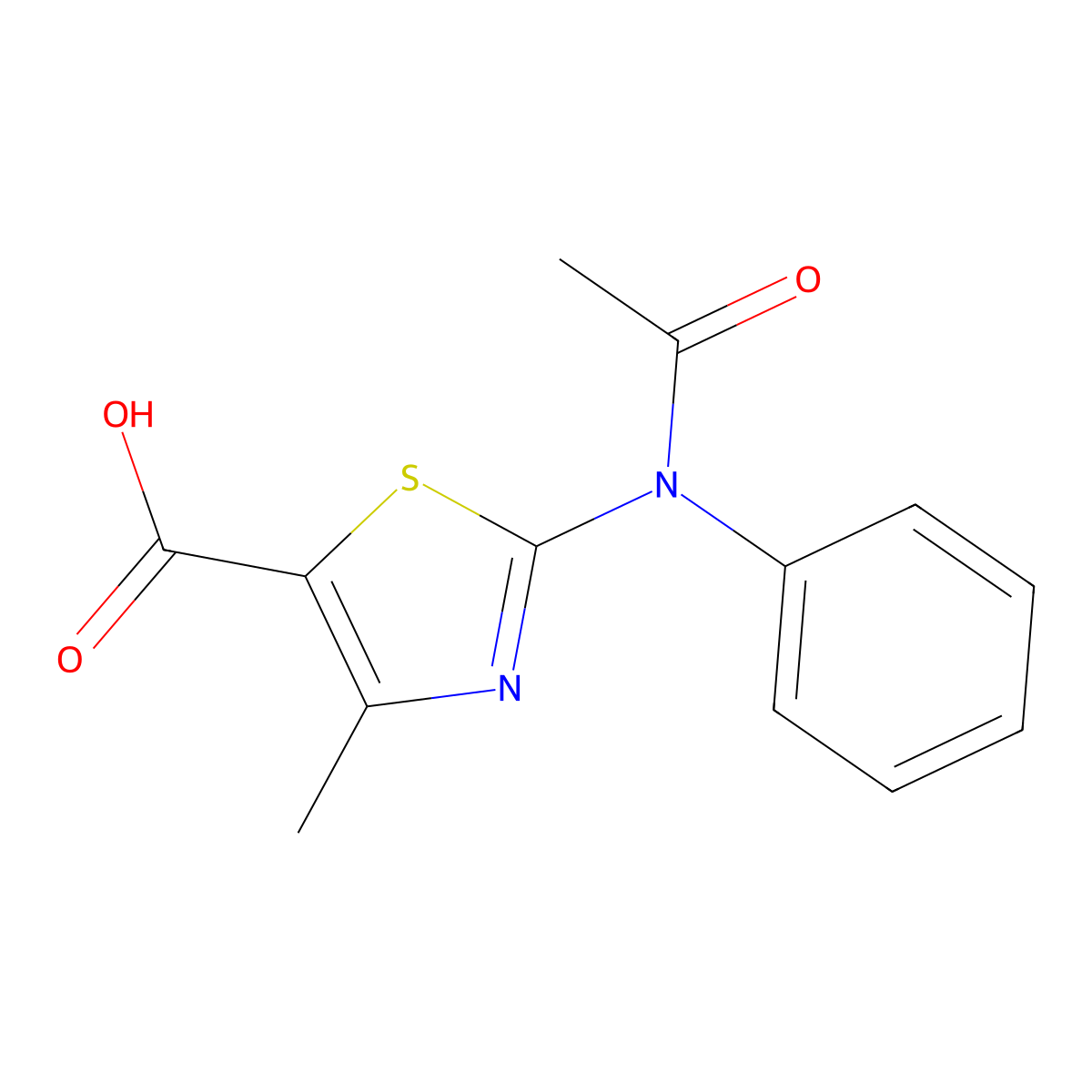 4-methyl-2-(N-phenylacetamido)-1,3-thiazole-5-carboxylic acid molecular structure, CAS 2680709-93-5