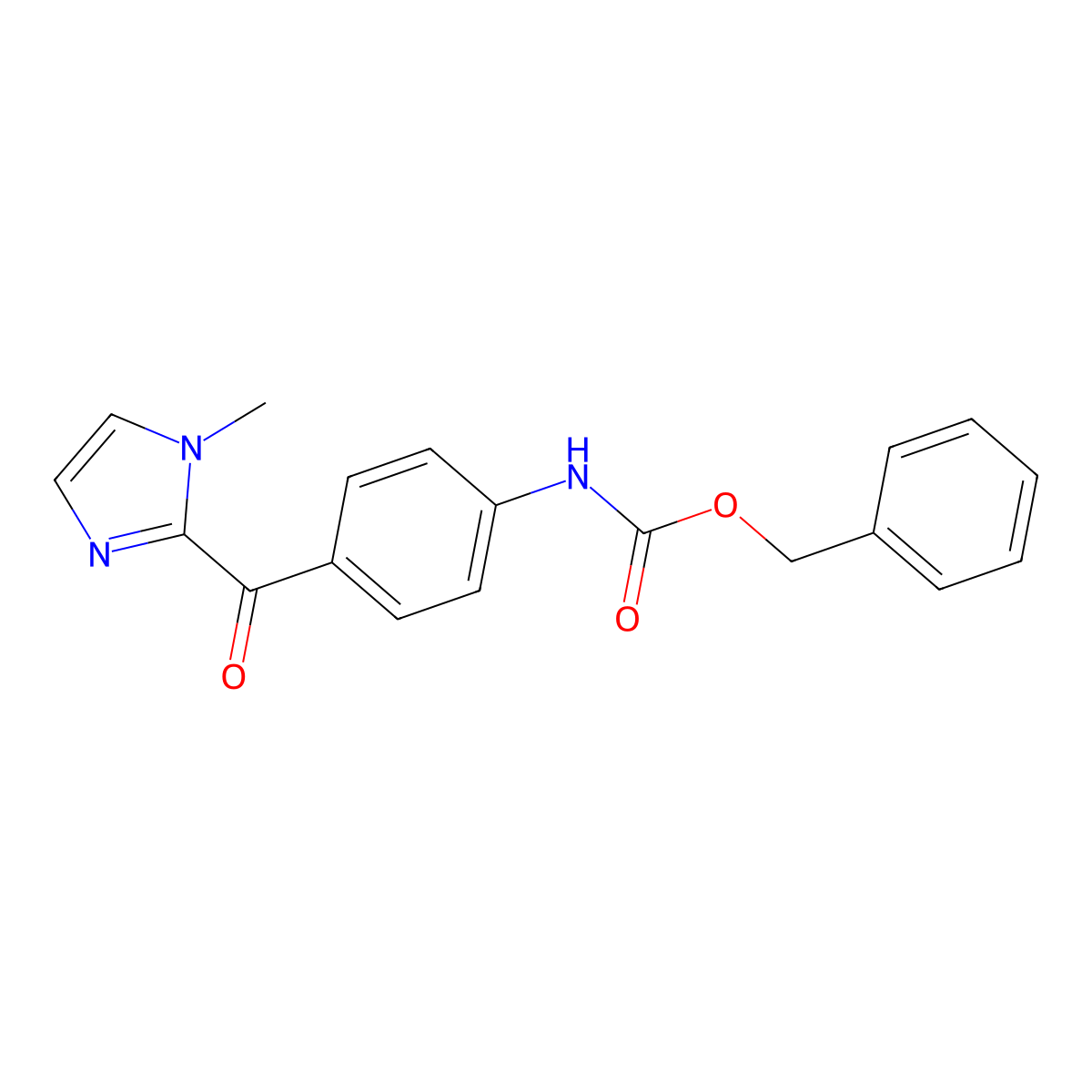 benzyl N-[4-(1-methyl-1H-imidazole-2-carbonyl)phenyl]carbamate molecular structure, CAS 2680710-24-9