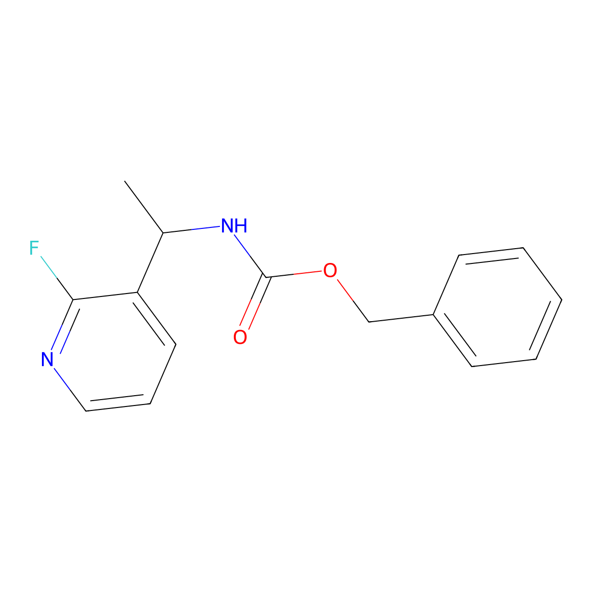 benzyl N-[1-(2-fluoropyridin-3-yl)ethyl]carbamate molecular structure, CAS 2680710-38-5