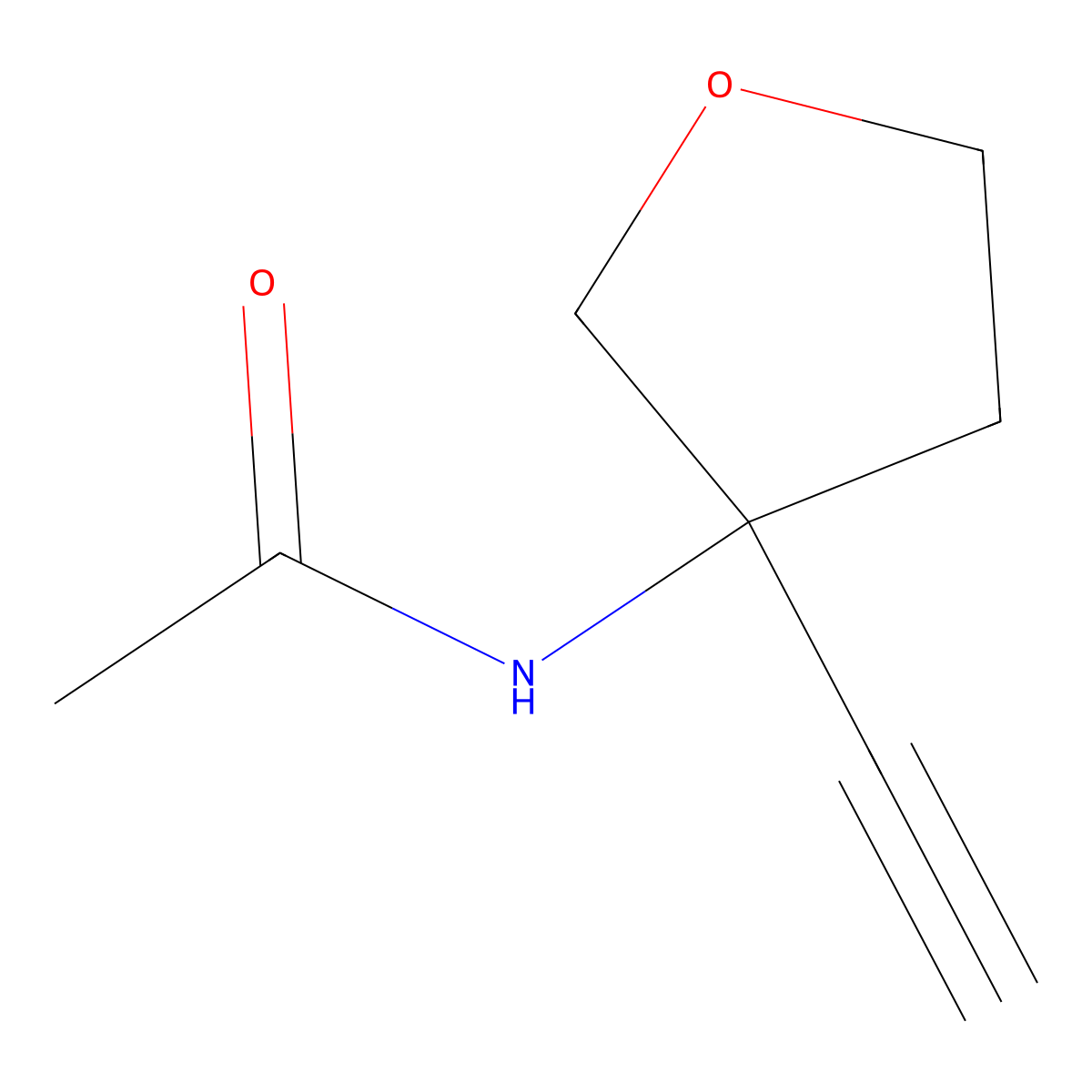 N-(3-ethynyloxolan-3-yl)acetamide molecular structure, CAS 2680710-44-3