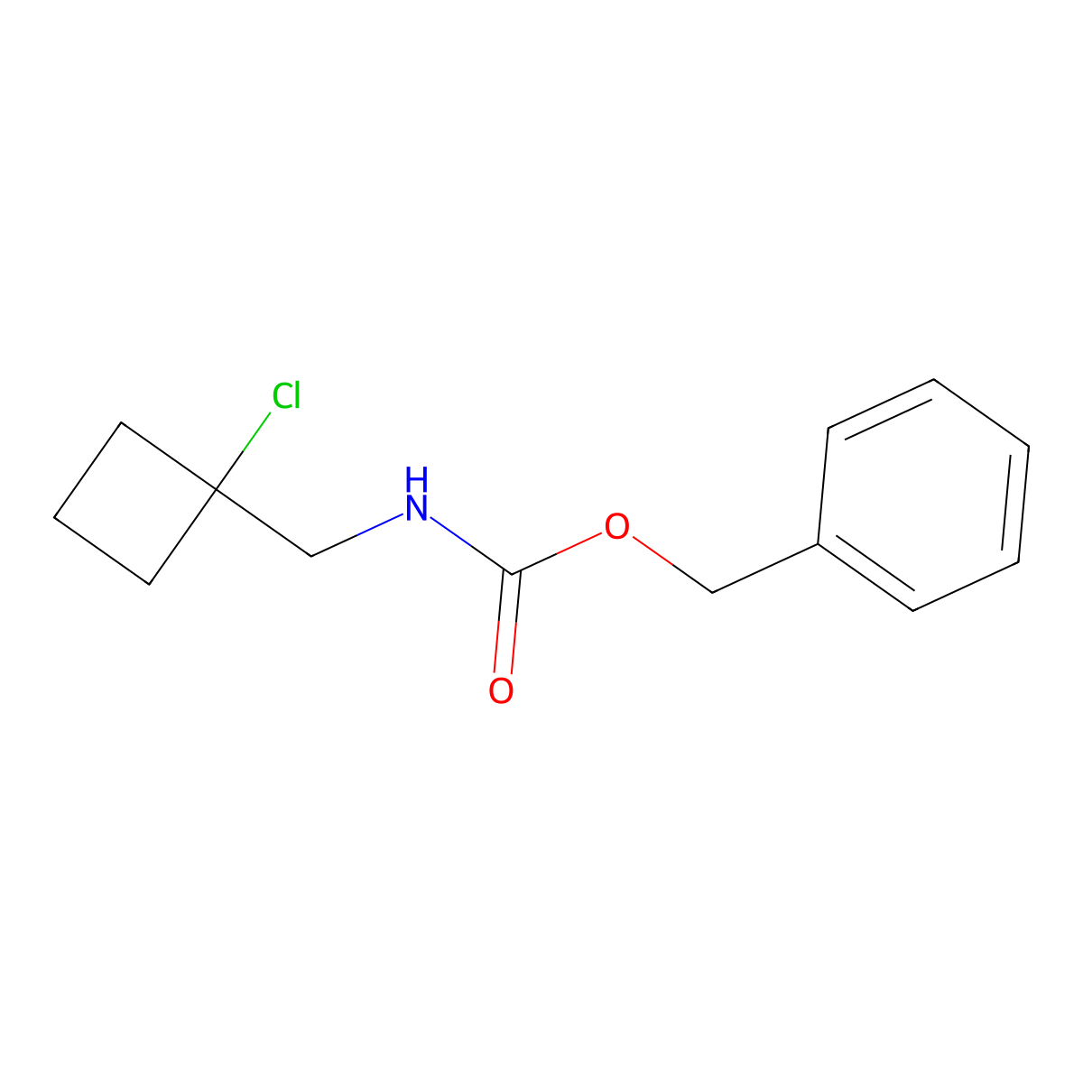 benzyl N-[(1-chlorocyclobutyl)methyl]carbamate molecular structure, CAS 2680710-61-4