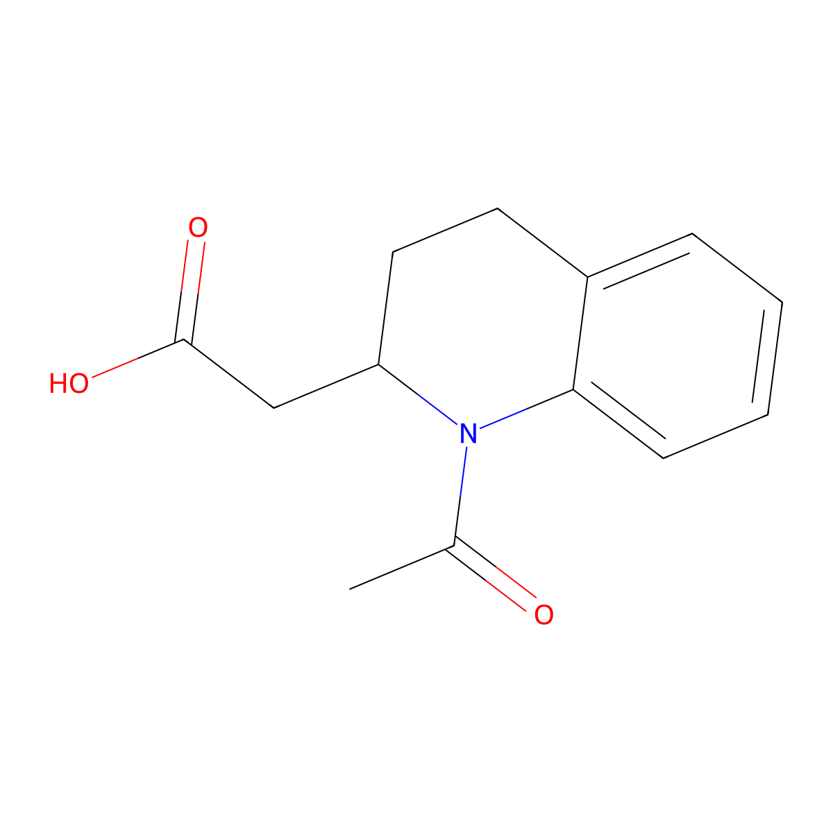 2-(1-Acetyl-1,2,3,4-tetrahydroquinolin-2-yl)acetic acid molecular structure, CAS 2680710-89-6