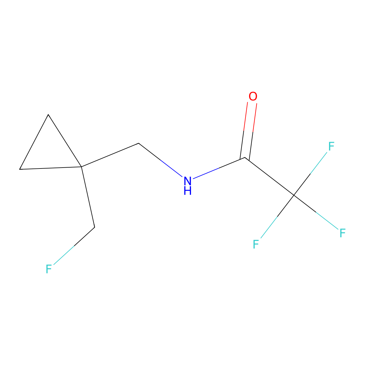 2,2,2-trifluoro-N-{[1-(fluoromethyl)cyclopropyl]methyl}acetamide molecular structure, CAS 2680710-92-1