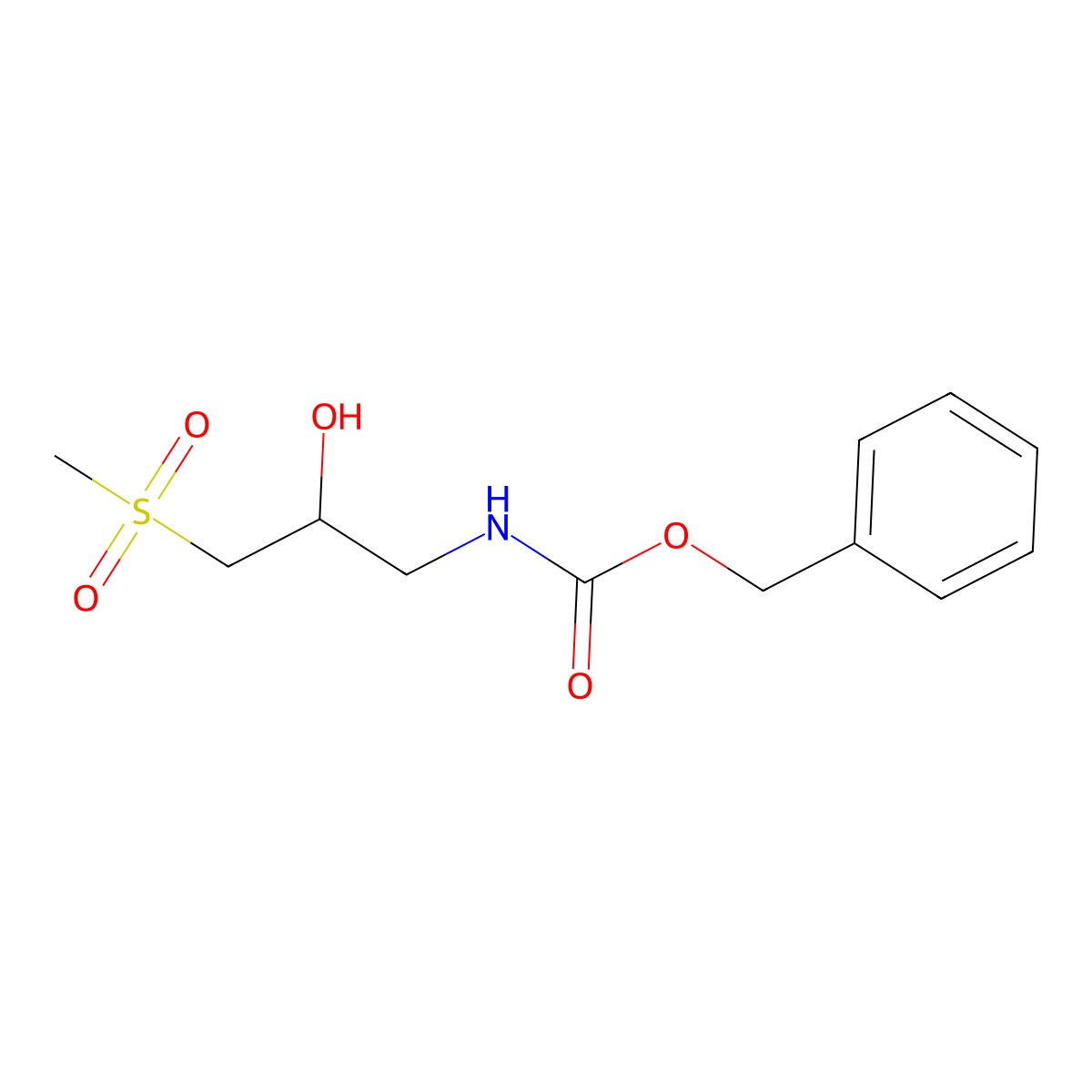 benzyl N-(2-hydroxy-3-methanesulfonylpropyl)carbamate molecular structure, CAS 2680710-97-6
