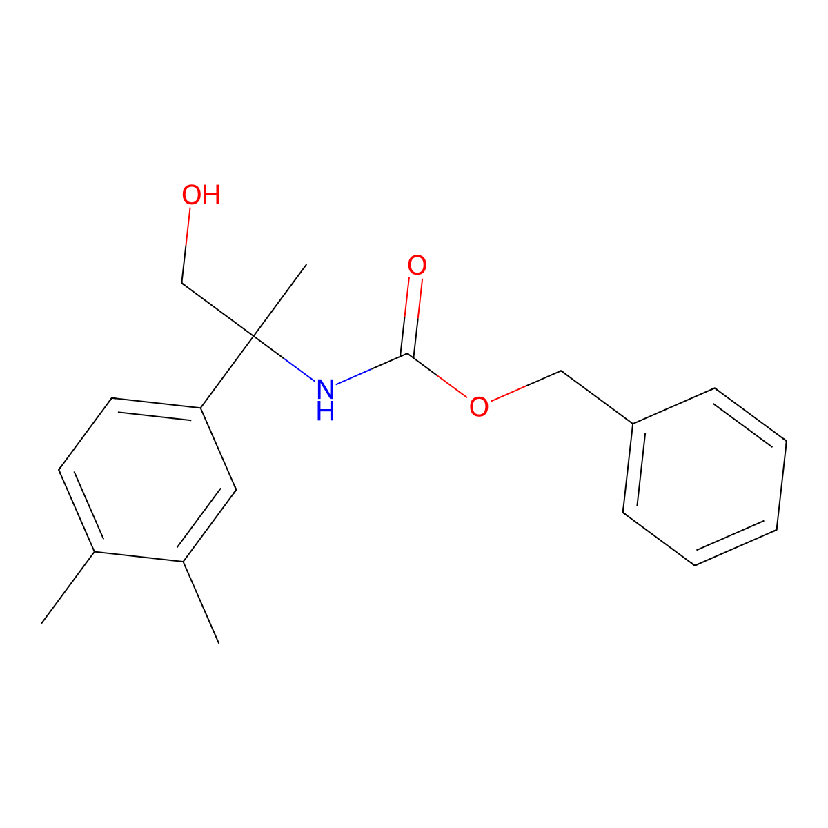 benzyl N-[2-(3,4-dimethylphenyl)-1-hydroxypropan-2-yl]carbamate molecular structure, CAS 2680711-01-5