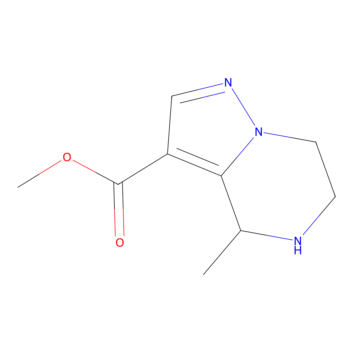 methyl 4-methyl-4H,5H,6H,7H-pyrazolo[1,5-a]pyrazine-3-carboxylate molecular structure, CAS 2680711-08-2