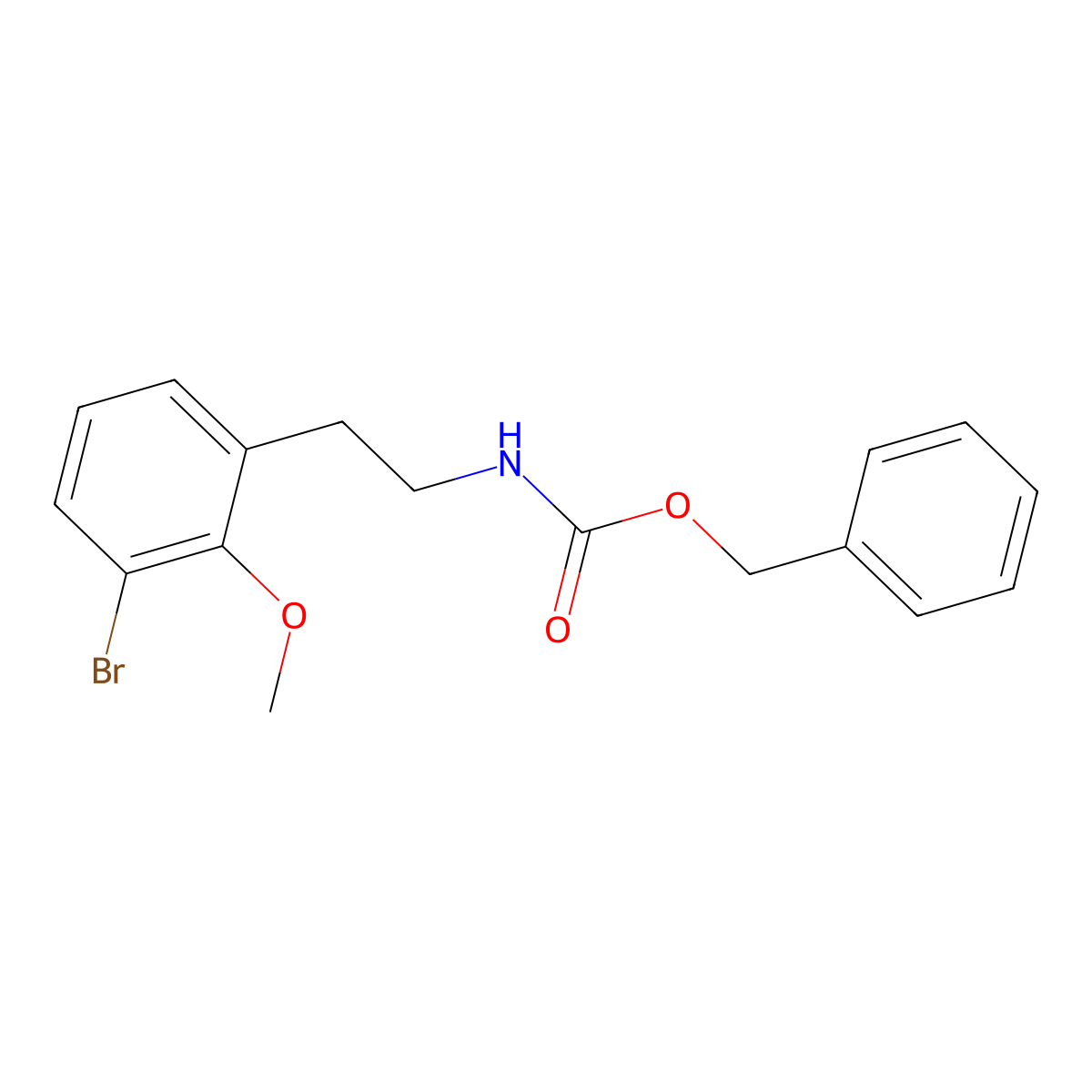 benzyl N-[2-(3-bromo-2-methoxyphenyl)ethyl]carbamate molecular structure, CAS 2680711-14-0