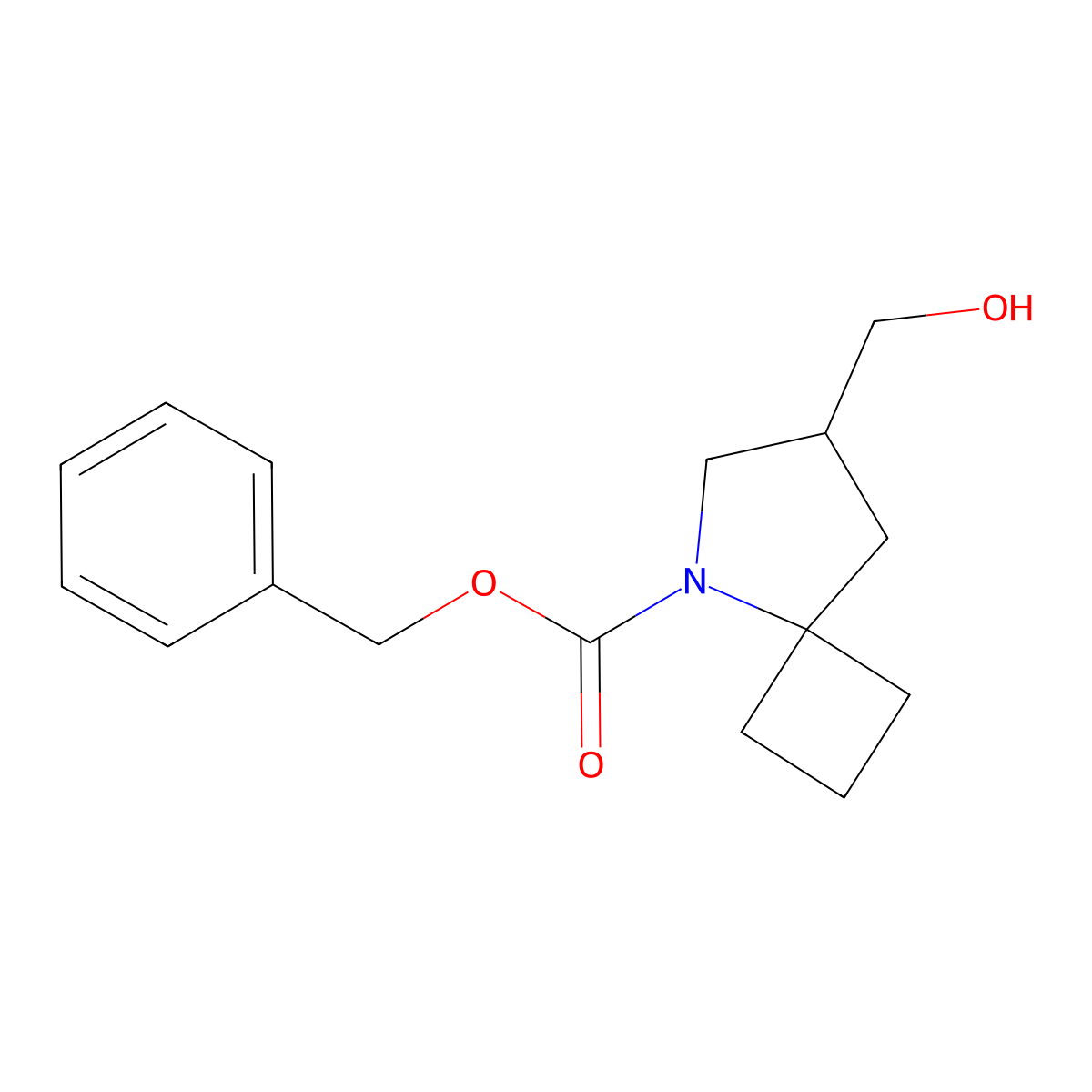 Benzyl 7-(hydroxymethyl)-5-azaspiro[3.4]octane-5-carboxylate molecular structure, CAS 2680711-37-7