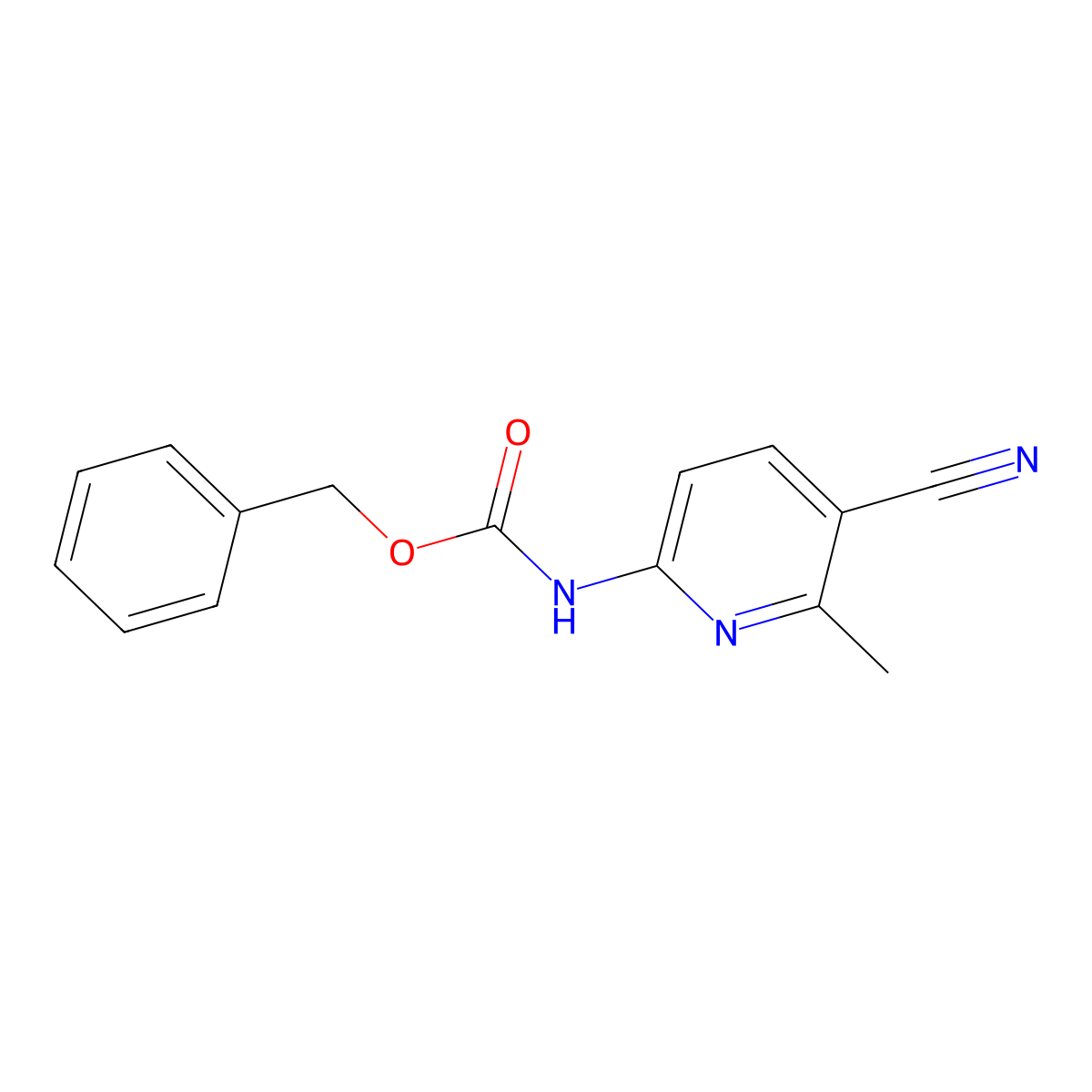 benzyl N-(5-cyano-6-methylpyridin-2-yl)carbamate molecular structure, CAS 2680711-64-0