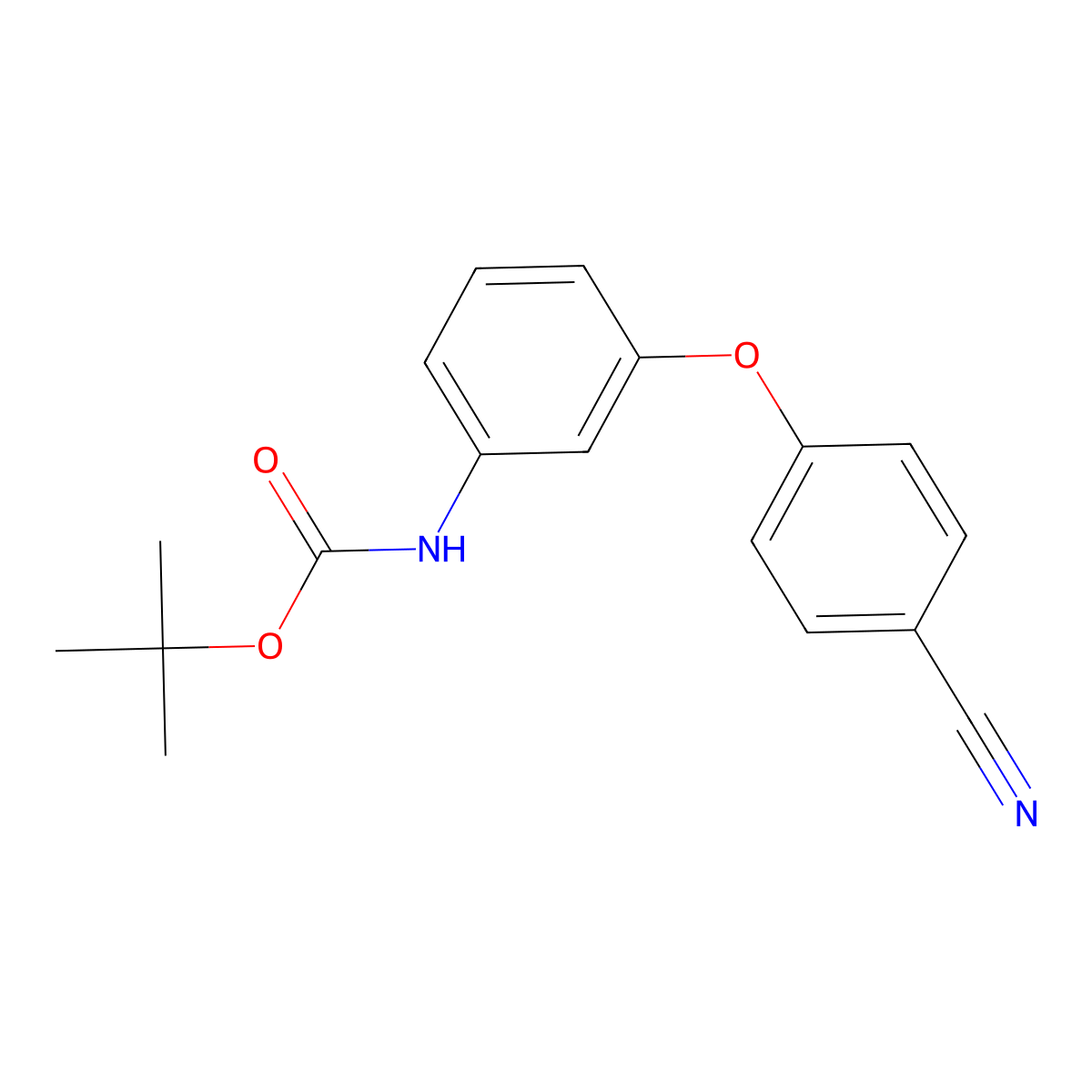 tert-butyl N-[3-(4-cyanophenoxy)phenyl]carbamate molecular structure, CAS 2680711-72-0