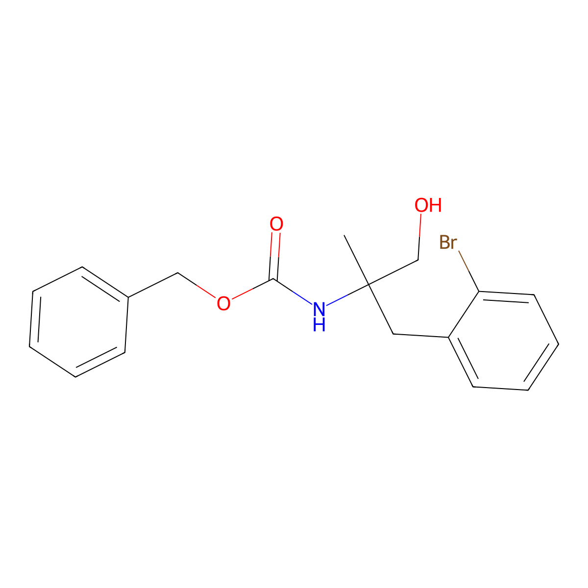 benzyl N-{2-[(2-bromophenyl)methyl]-1-hydroxypropan-2-yl}carbamate molecular structure, CAS 2680711-73-1