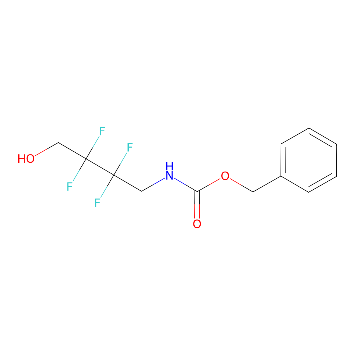 benzyl N-(2,2,3,3-tetrafluoro-4-hydroxybutyl)carbamate molecular structure, CAS 2680711-77-5