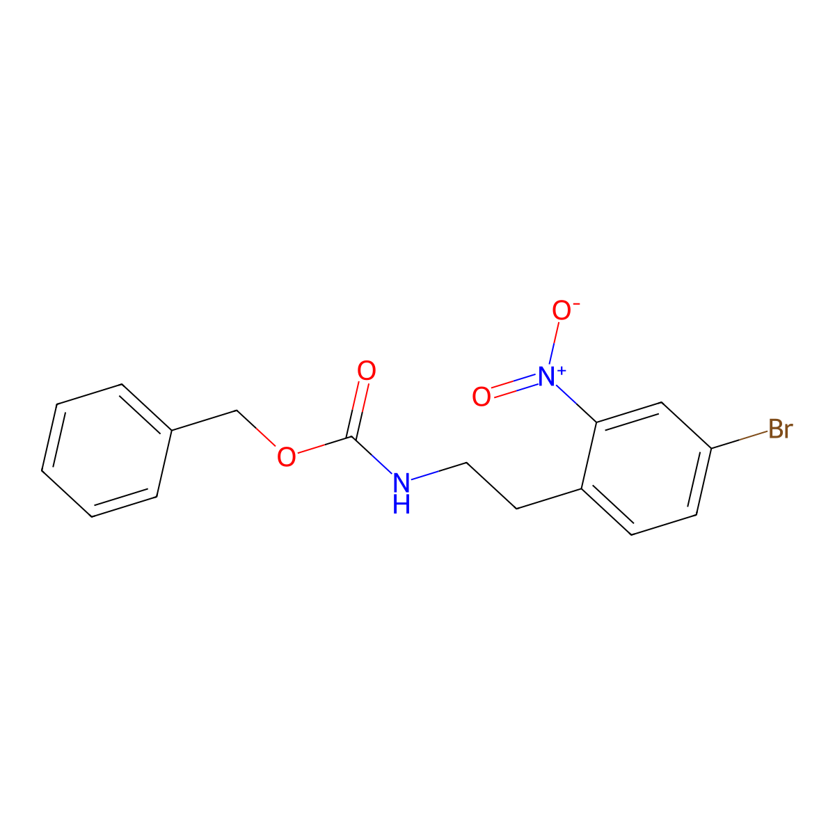benzyl N-[2-(4-bromo-2-nitrophenyl)ethyl]carbamate molecular structure, CAS 2680711-80-0