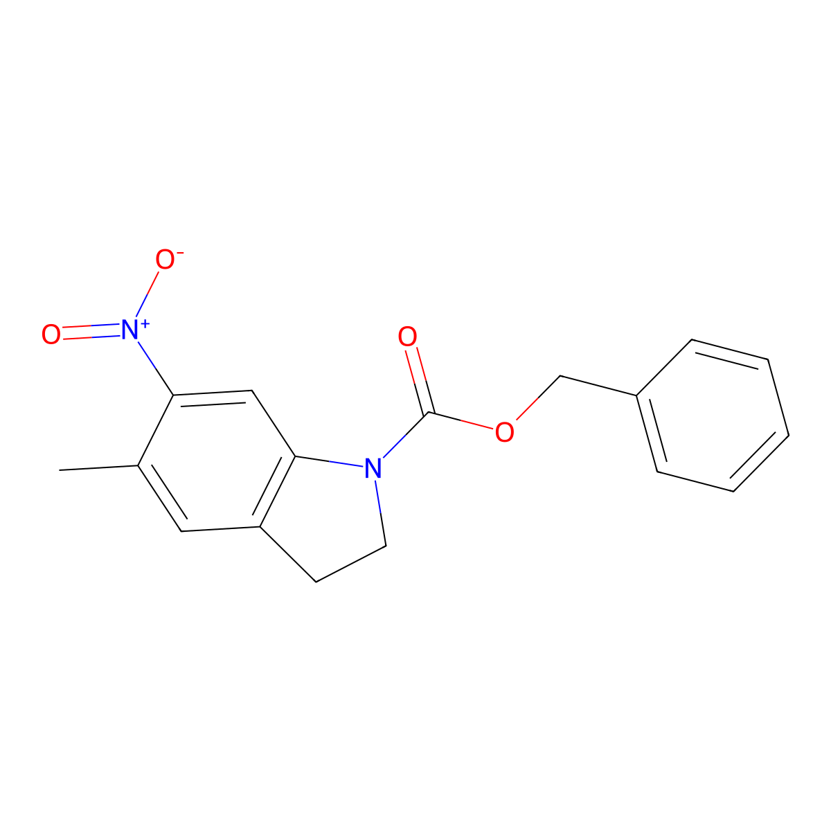 benzyl 5-methyl-6-nitro-2,3-dihydro-1H-indole-1-carboxylate molecular structure, CAS 2680712-02-9