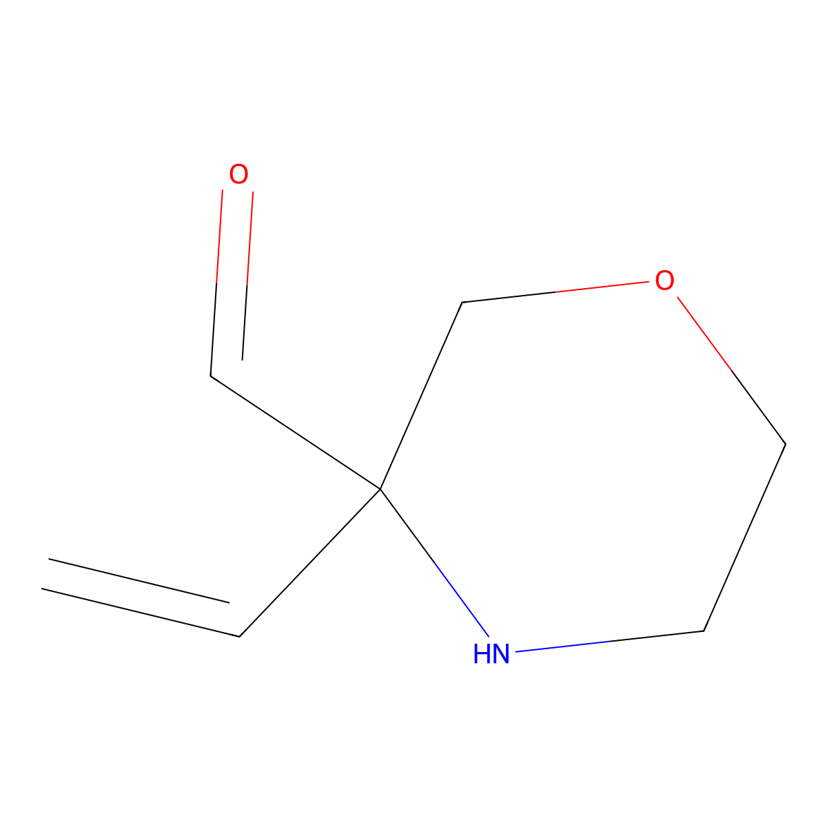 3-Ethenylmorpholine-3-carbaldehyde molecular structure, CAS 2680712-03-0