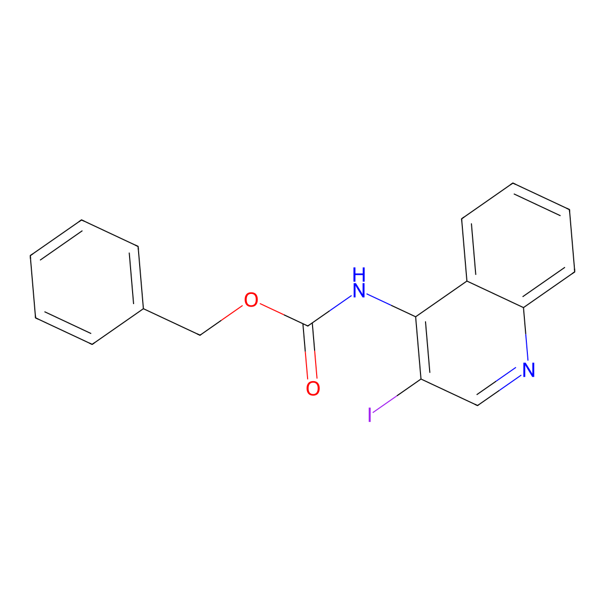 benzyl N-(3-iodoquinolin-4-yl)carbamate molecular structure, CAS 2680712-05-2