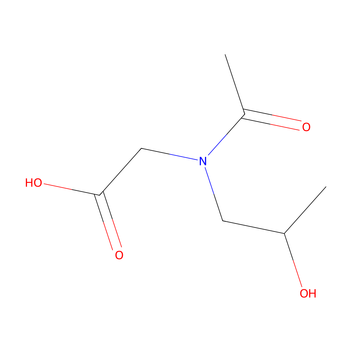 2-[N-(2-hydroxypropyl)acetamido]acetic acid molecular structure, CAS 2680712-09-6