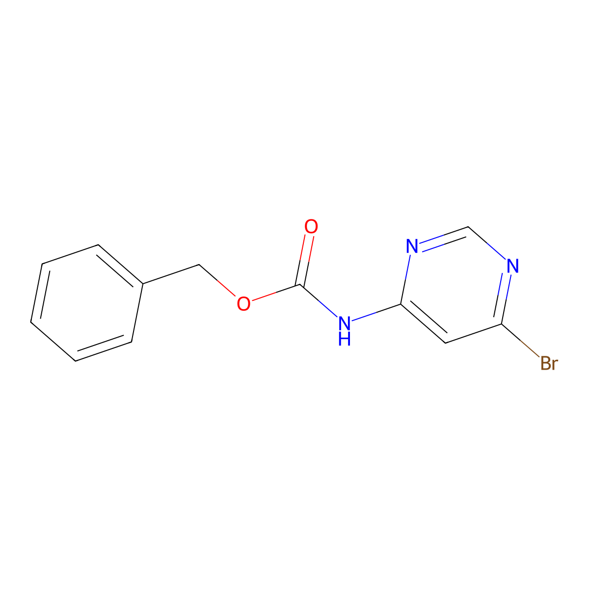 benzyl N-(6-bromopyrimidin-4-yl)carbamate molecular structure, CAS 2680712-13-2
