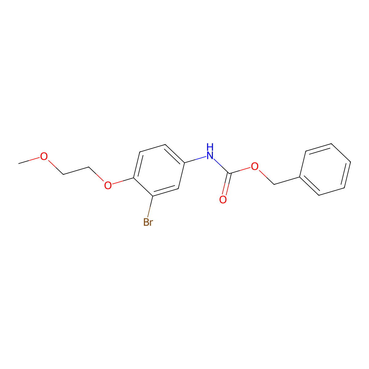 benzyl N-[3-bromo-4-(2-methoxyethoxy)phenyl]carbamate molecular structure, CAS 2680712-37-0