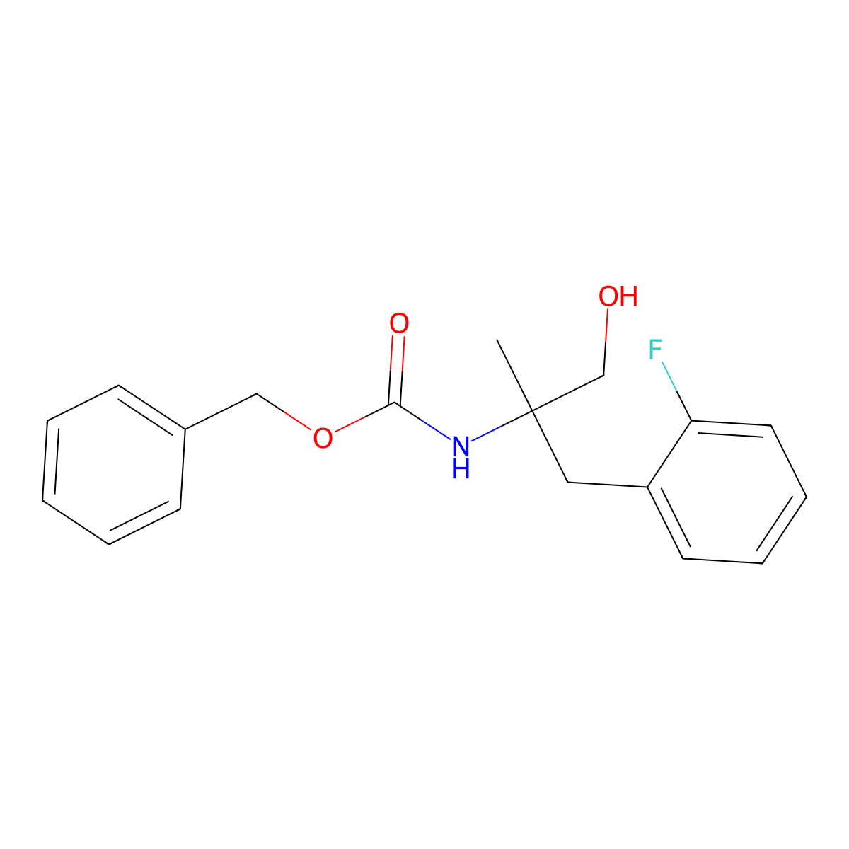 benzyl N-{2-[(2-fluorophenyl)methyl]-1-hydroxypropan-2-yl}carbamate molecular structure, CAS 2680712-39-2