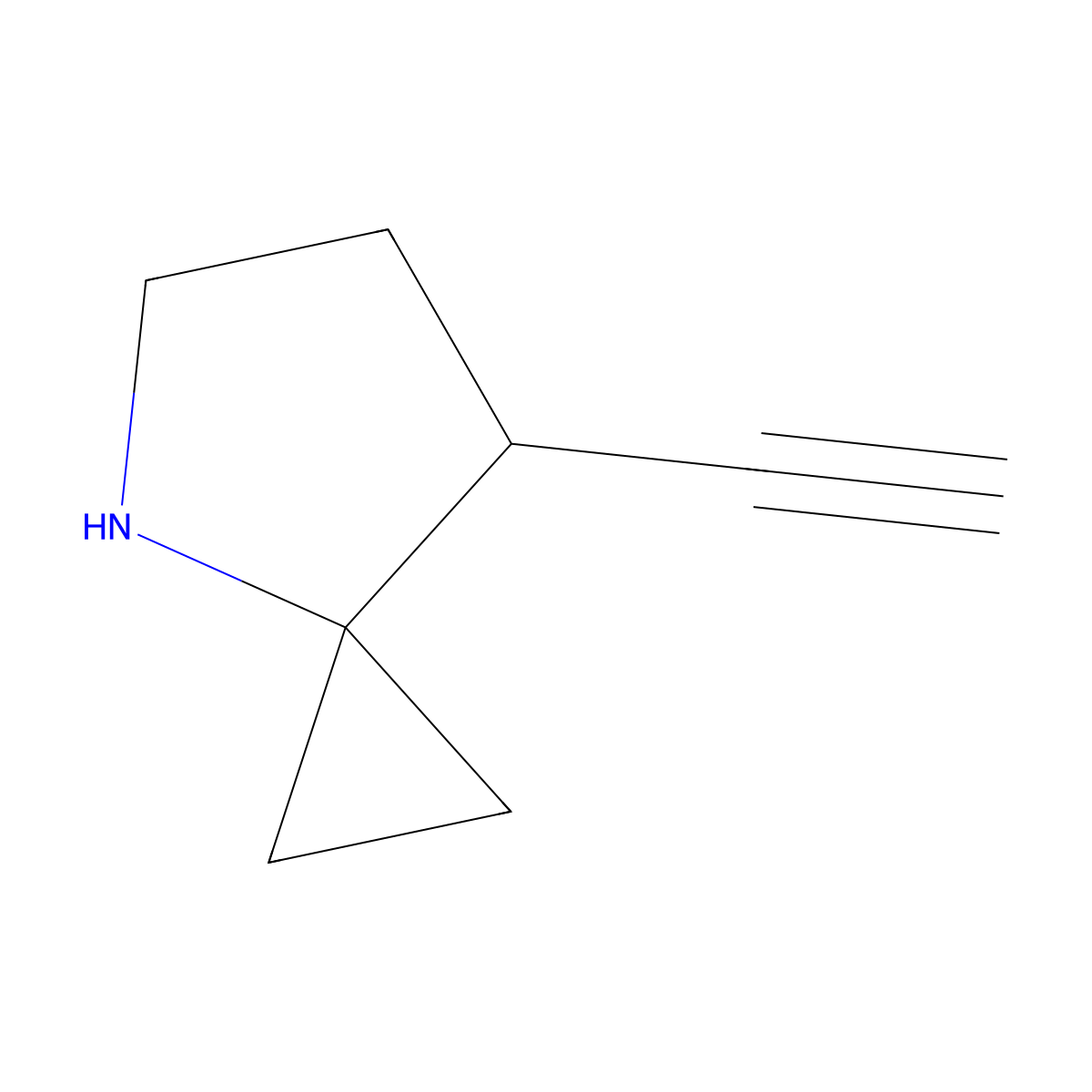 7-Ethynyl-4-azaspiro[2.4]heptane molecular structure, CAS 2680712-56-3
