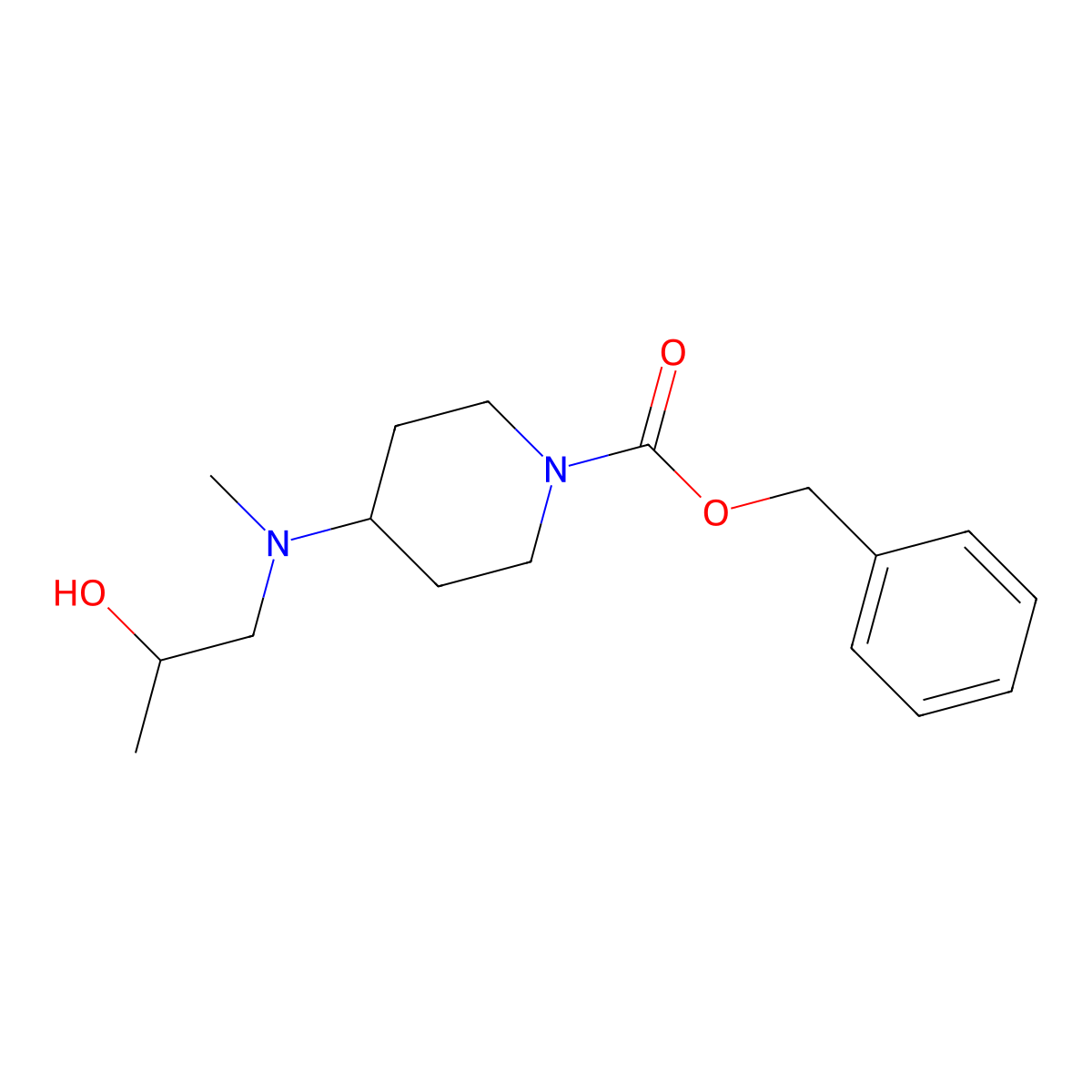Benzyl 4-[(2-hydroxypropyl)(methyl)amino]piperidine-1-carboxylate molecular structure, CAS 2680713-20-4