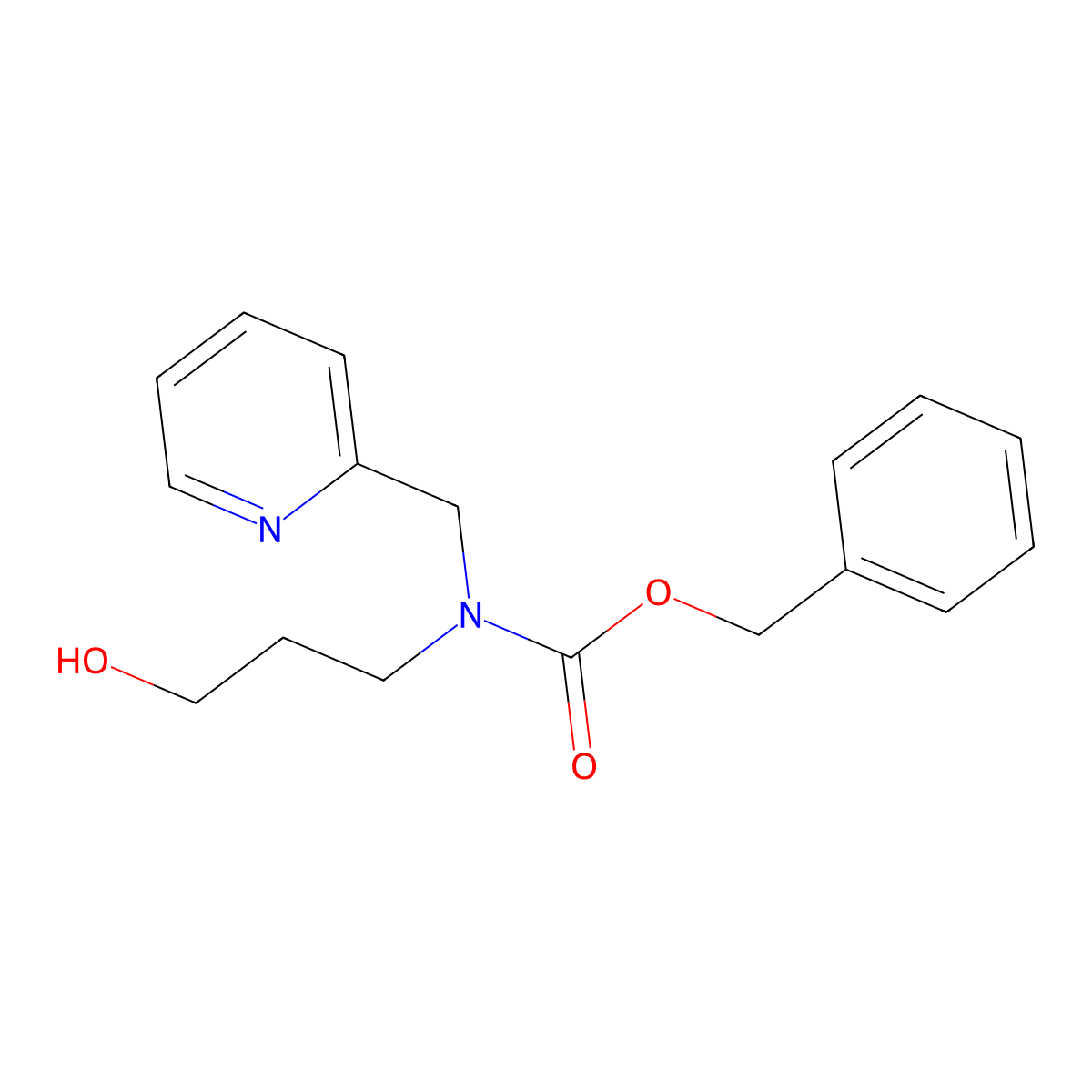 benzyl N-(3-hydroxypropyl)-N-[(pyridin-2-yl)methyl]carbamate molecular structure, CAS 2680713-21-5