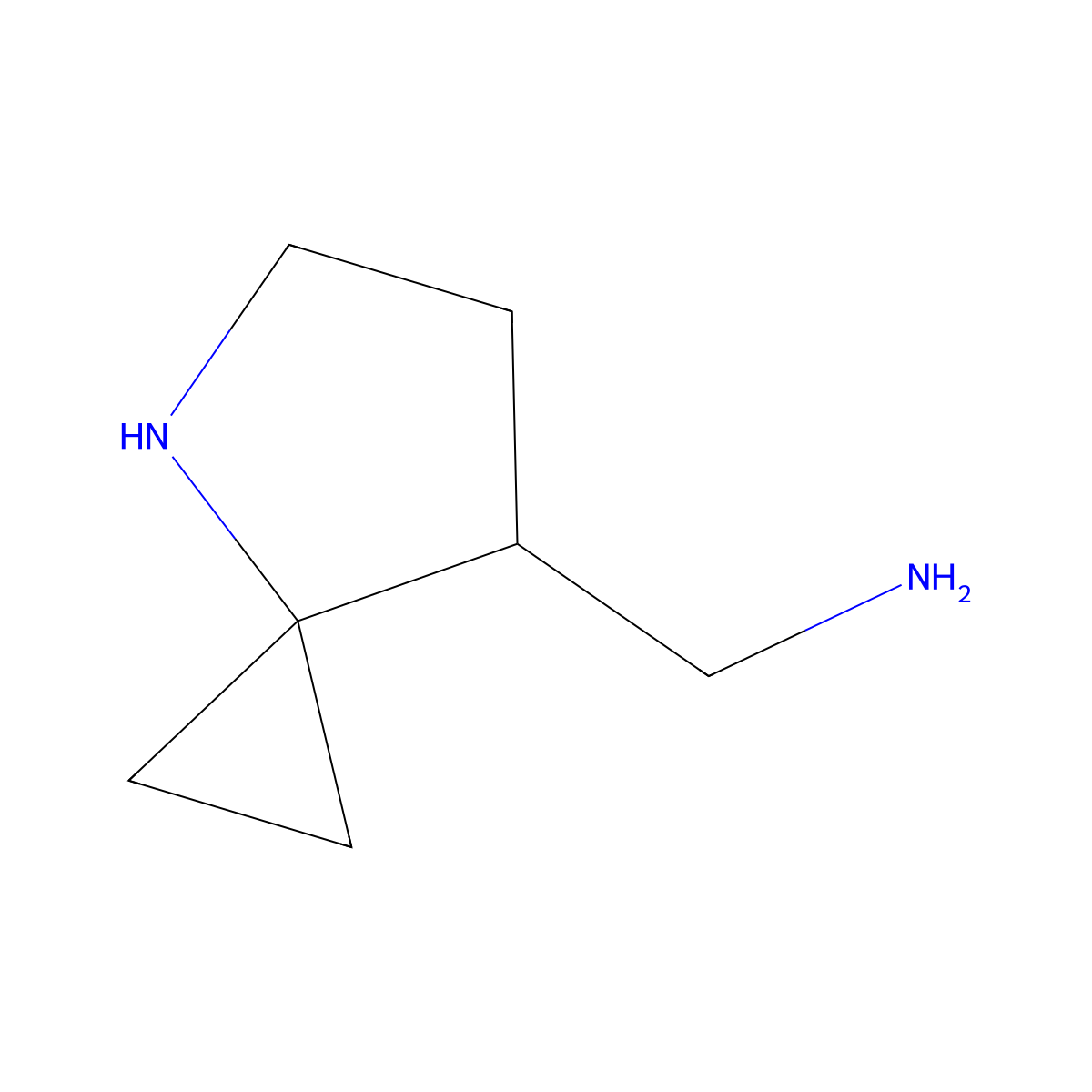 {4-Azaspiro[2.4]heptan-7-yl}methanamine molecular structure, CAS 2680713-32-8