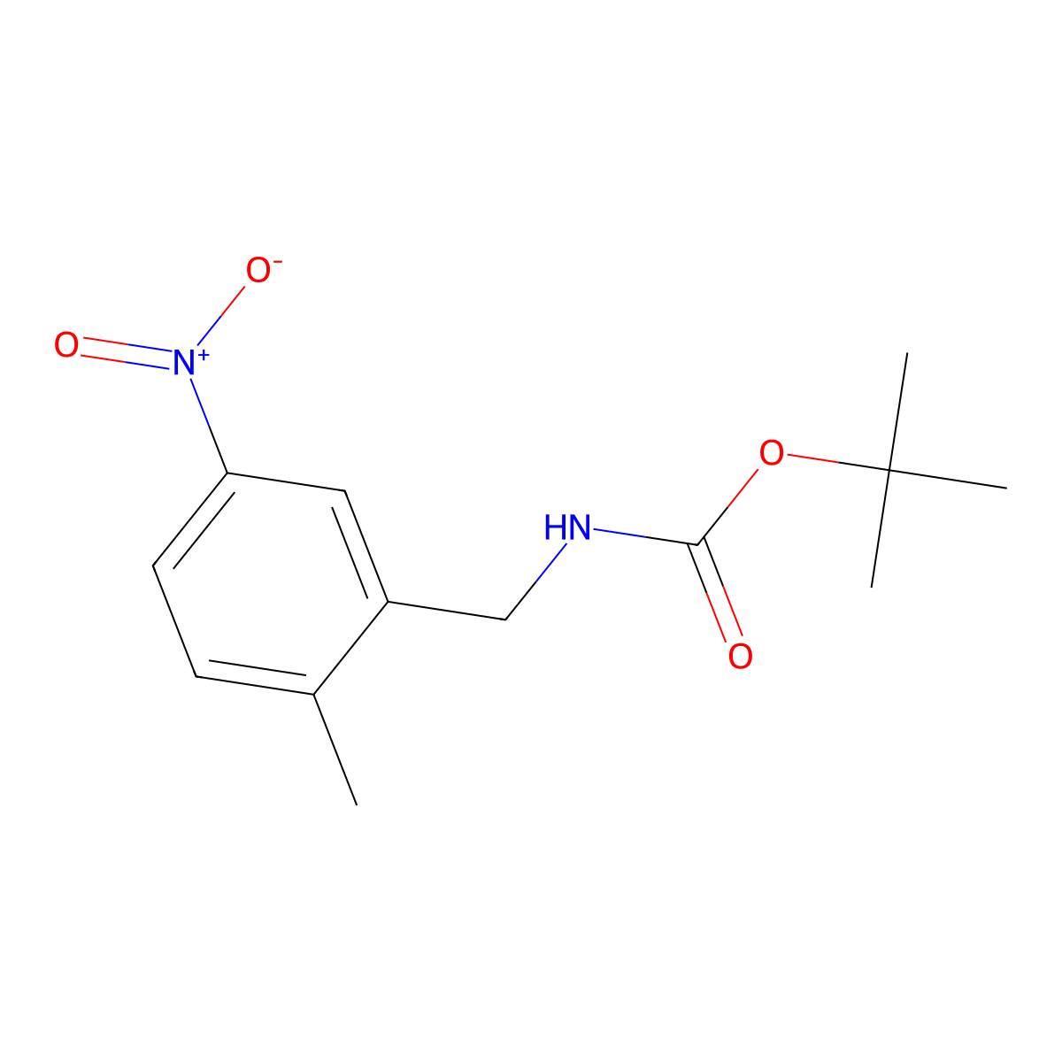 tert-butyl N-[(2-methyl-5-nitrophenyl)methyl]carbamate molecular structure, CAS 2680713-41-9