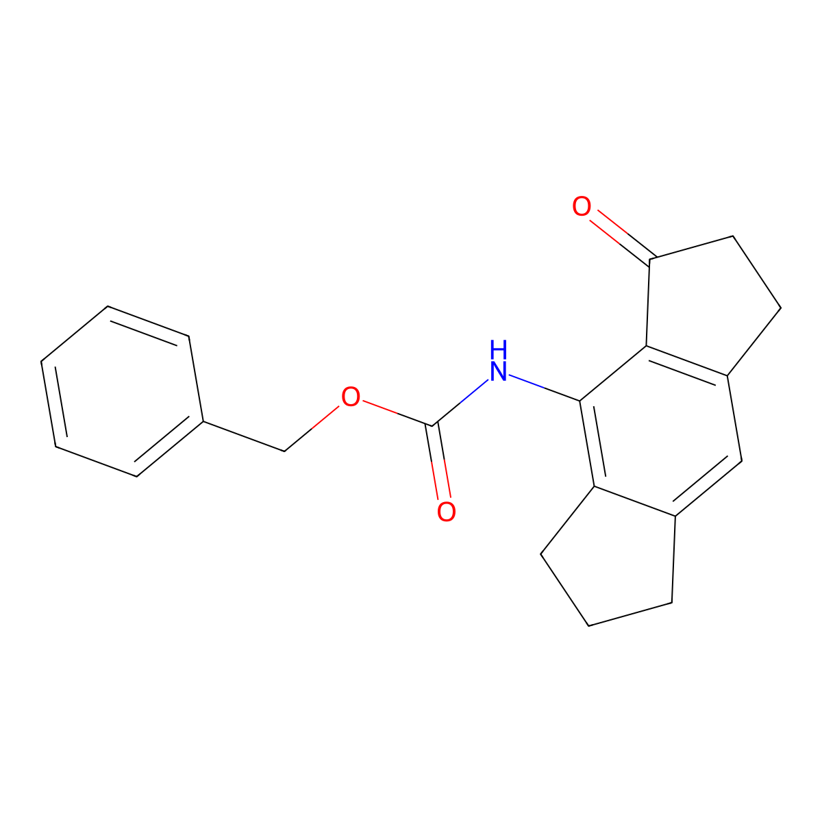 benzyl N-(3-oxo-1,2,3,5,6,7-hexahydro-s-indacen-4-yl)carbamate molecular structure, CAS 2680713-53-3