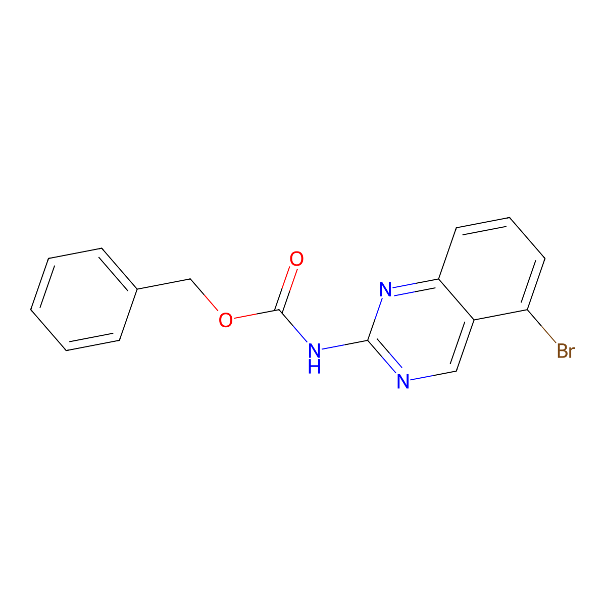 benzyl N-(5-bromoquinazolin-2-yl)carbamate molecular structure, CAS 2680713-64-6